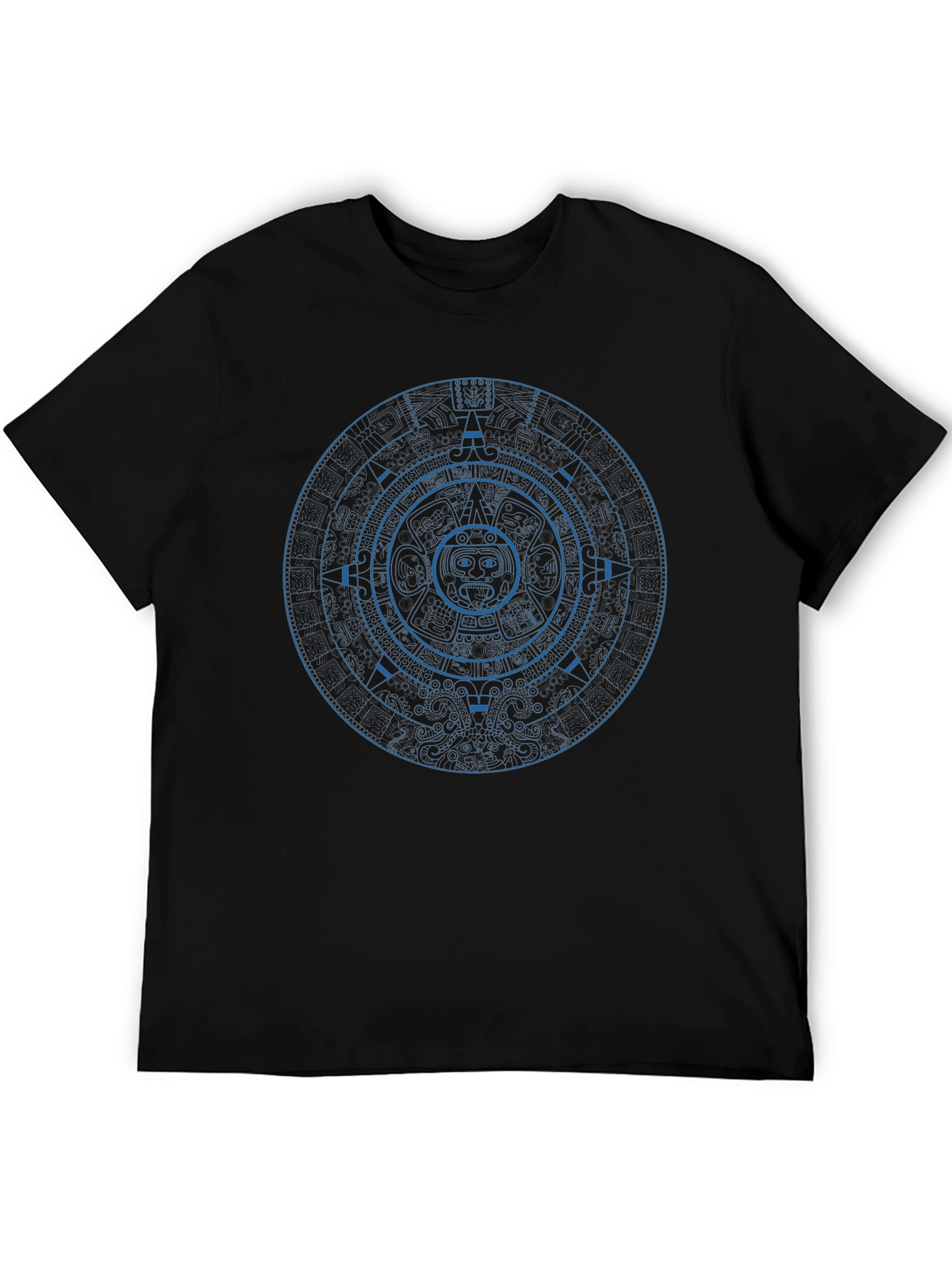 Aztec Calendar Graphic Tee - Unique Design