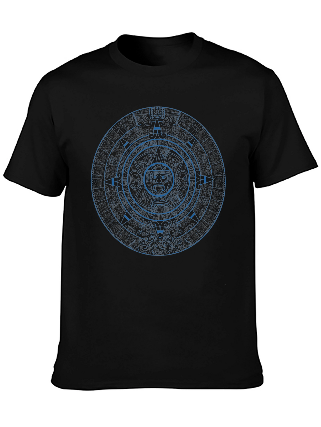 Aztec Calendar Graphic Tee - Unique Design