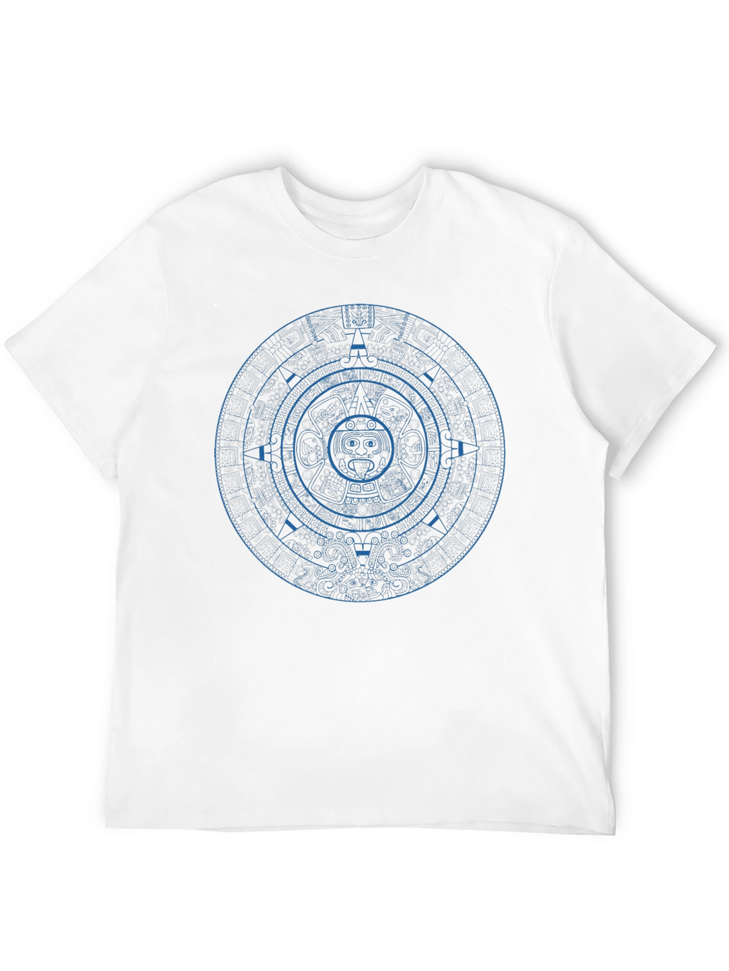 Aztec Calendar Graphic Tee - Unique Design