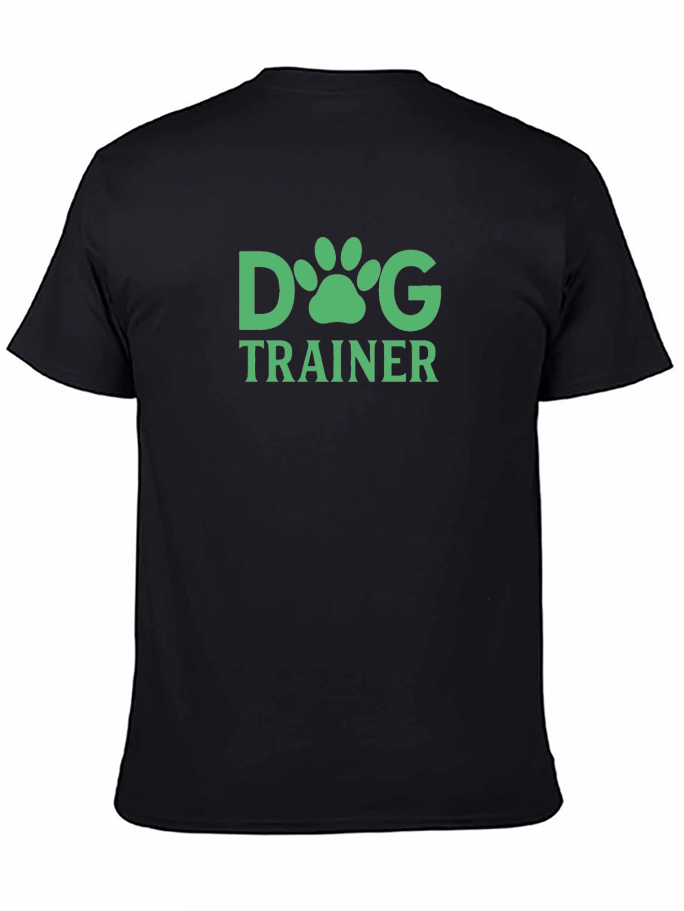 Dog Trainer T-Shirt - Green Paw Print Design