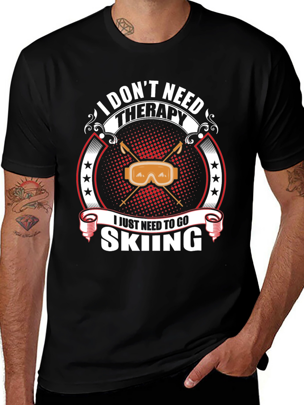 I Dont Need Therapy Skiing T-Shirt