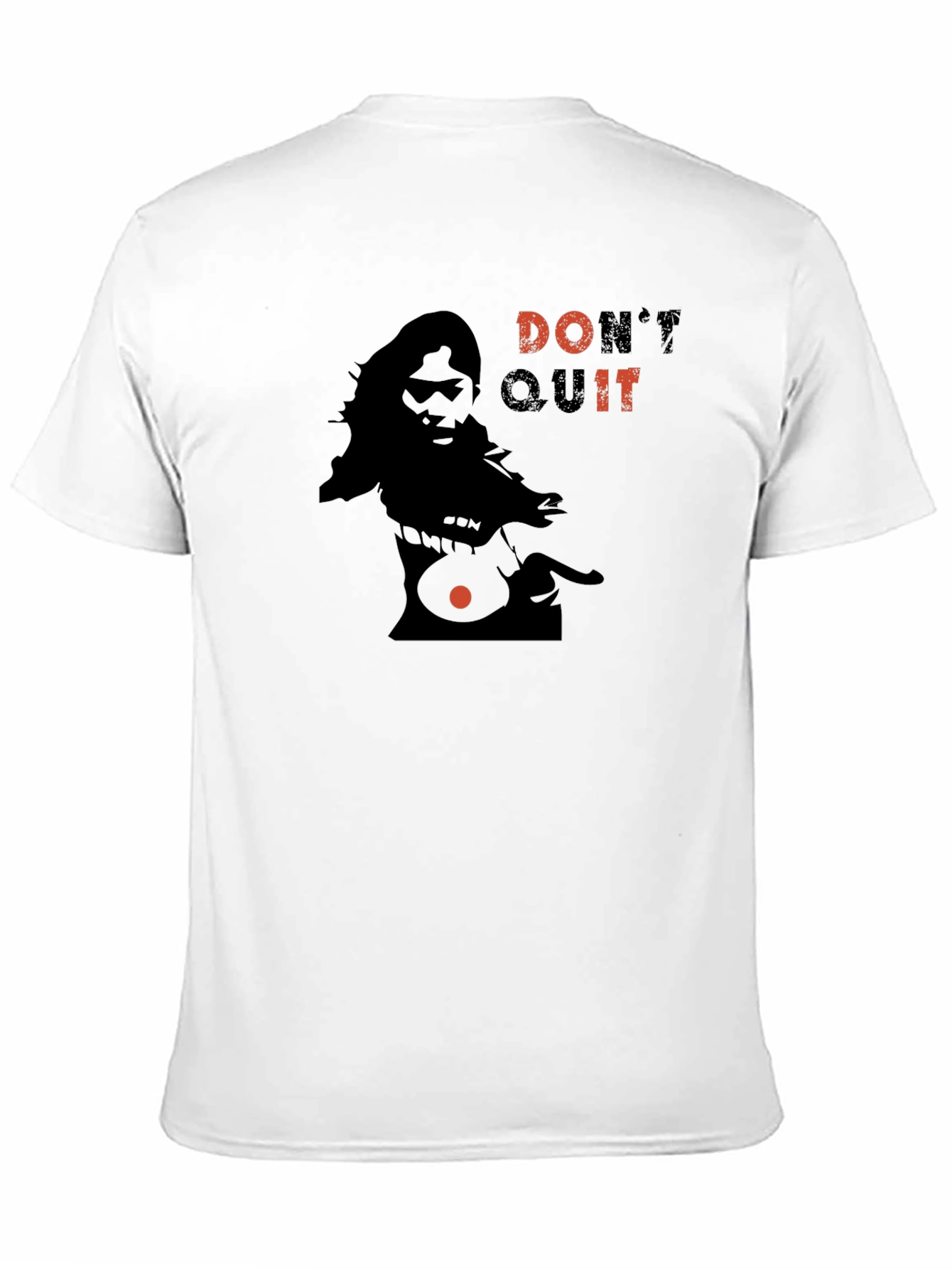 Dont Quit Graphic Print Black T-Shirt