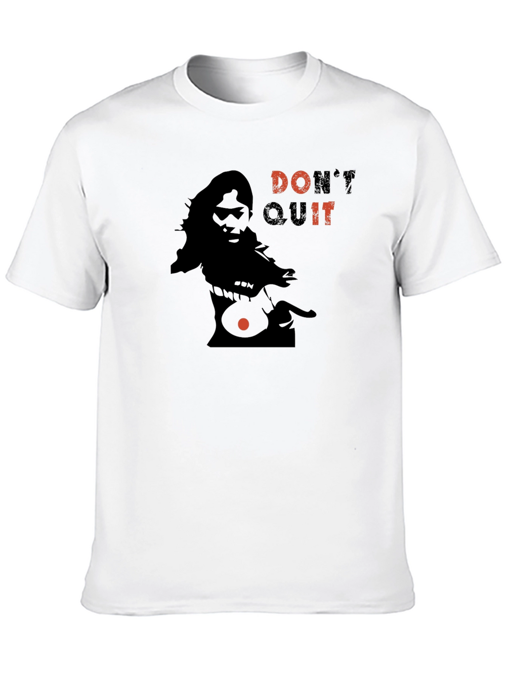Dont Quit Graphic Print Black T-Shirt
