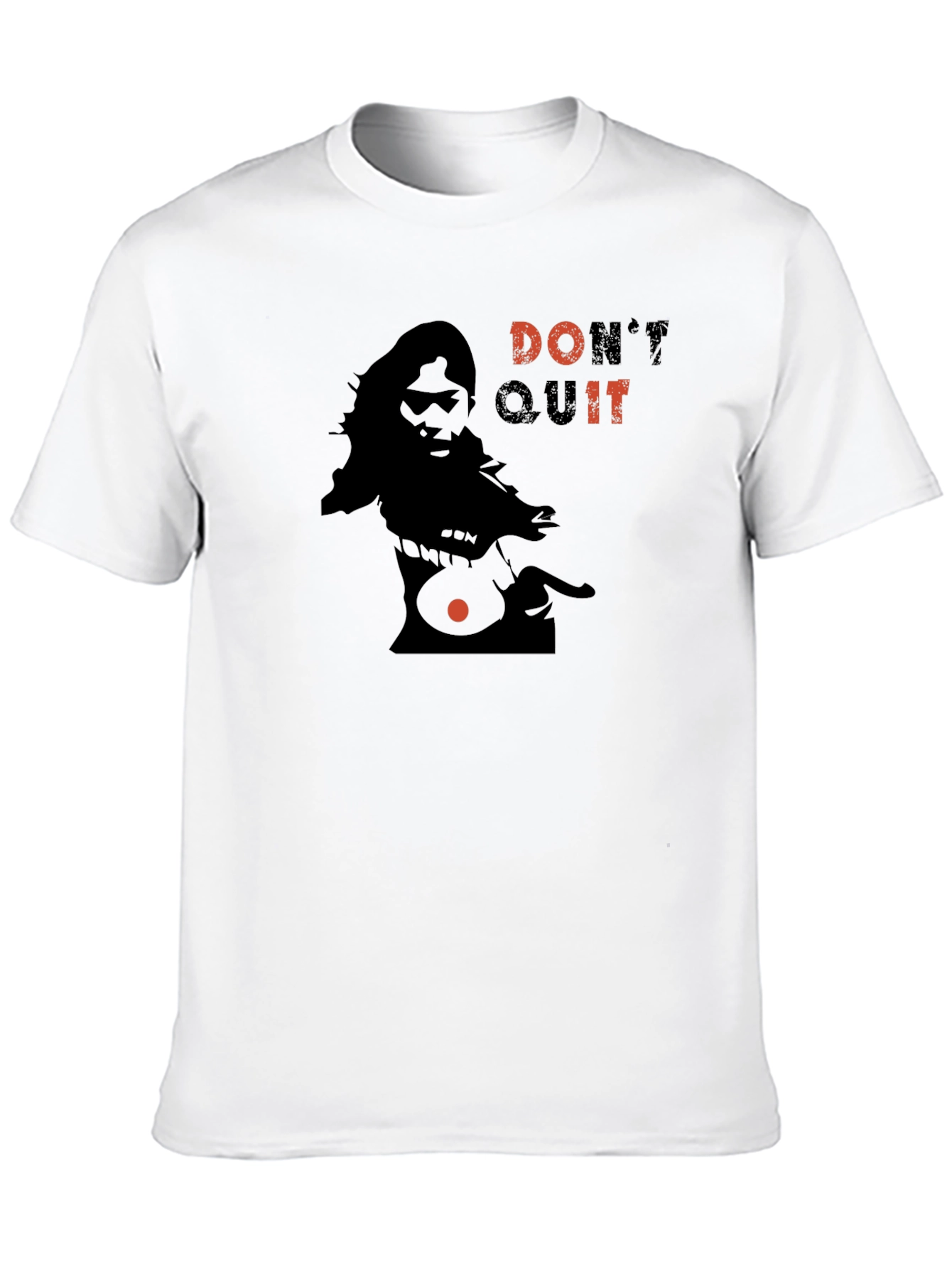 Dont Quit Graphic Print Black T-Shirt