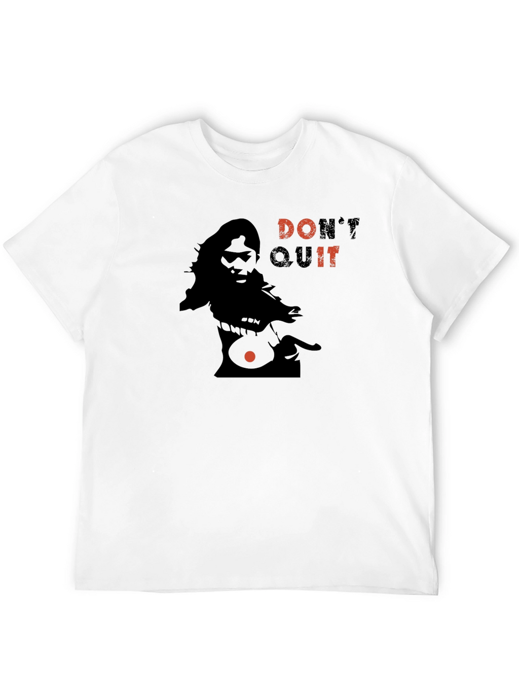 Dont Quit Graphic Print Black T-Shirt