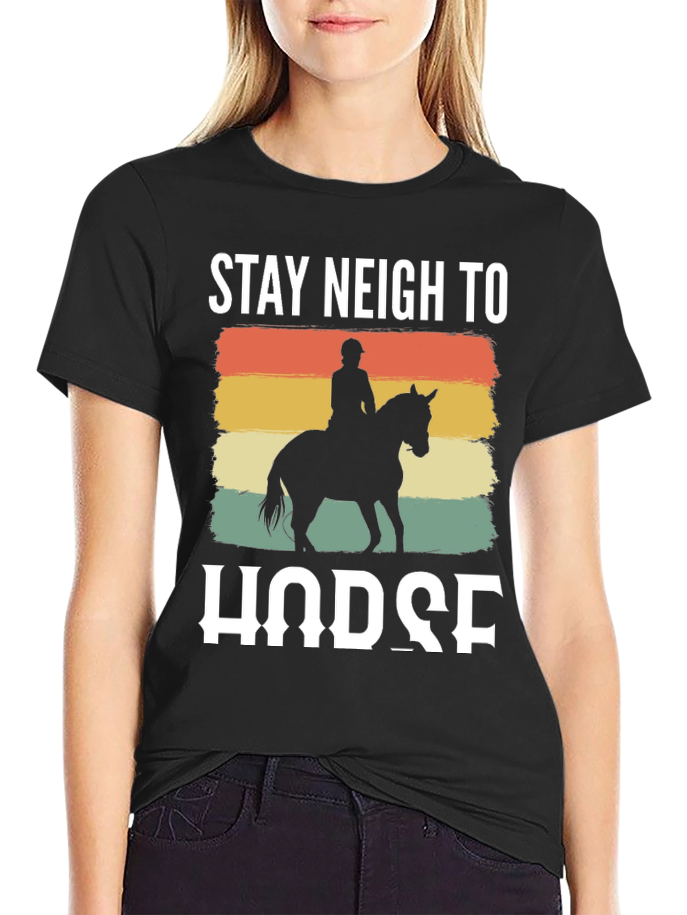 Stay Neigh to Horse Graphic Tee