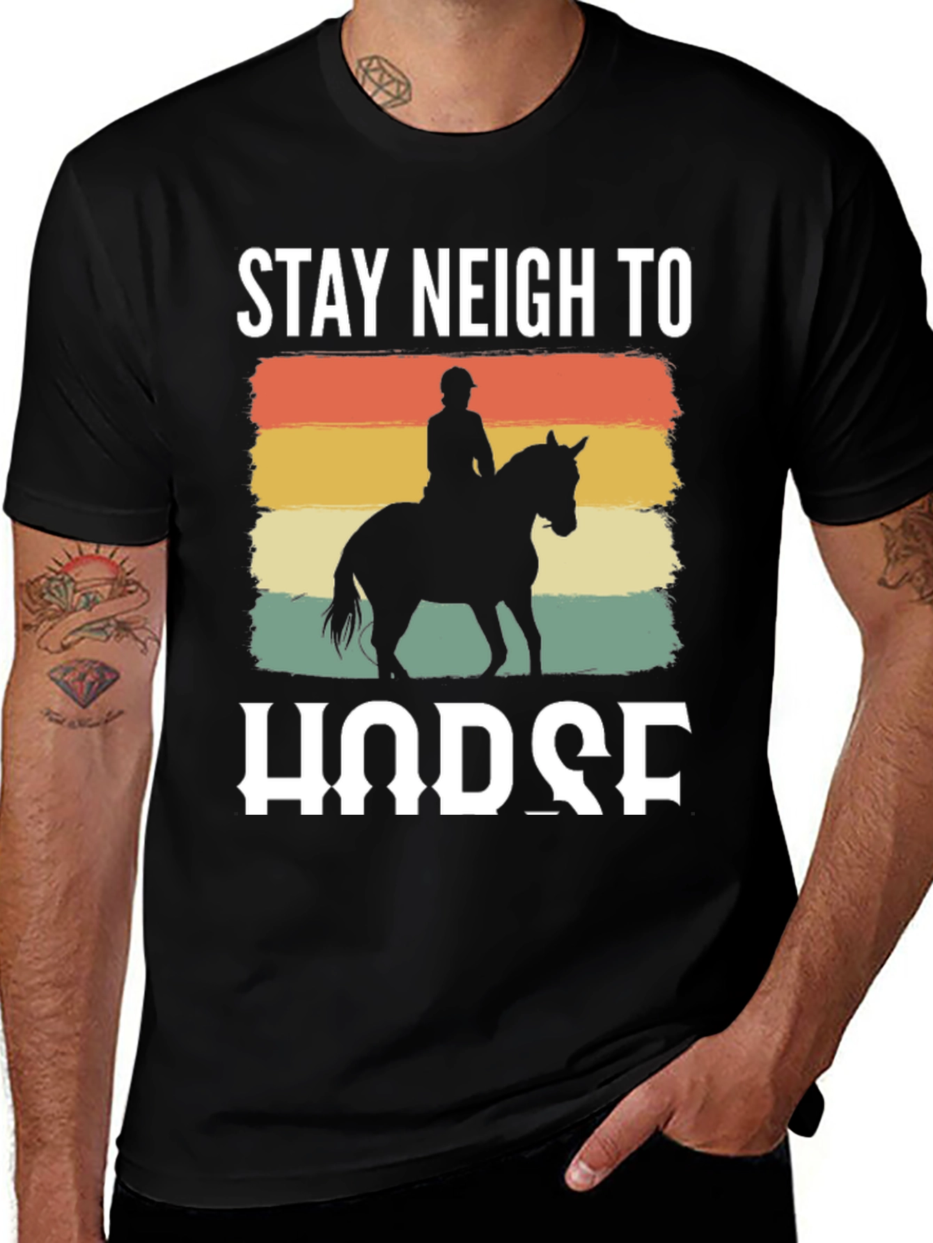 Stay Neigh to Horse Graphic Tee