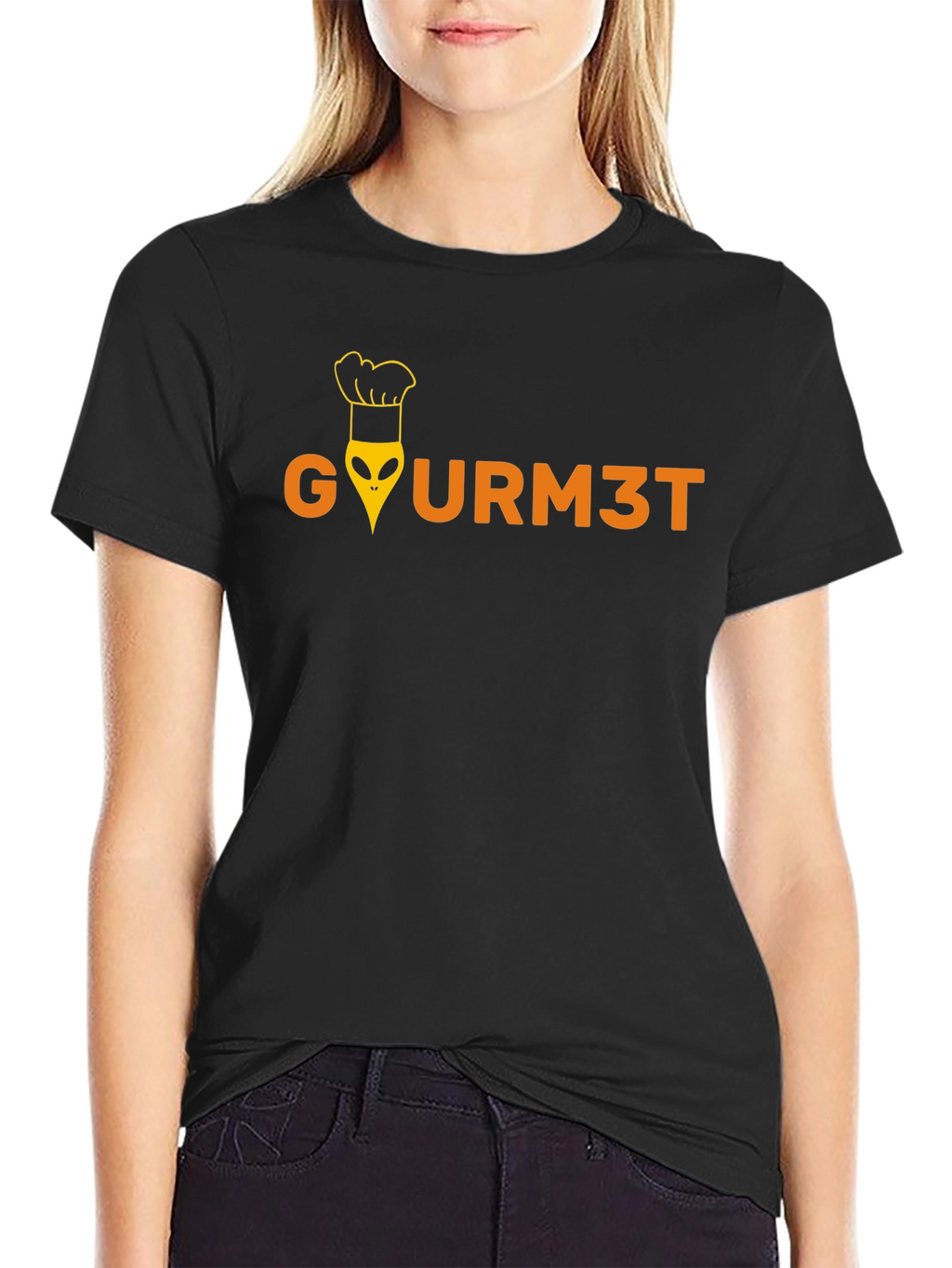 Gourmet Alien Chef Graphic Tee - Black