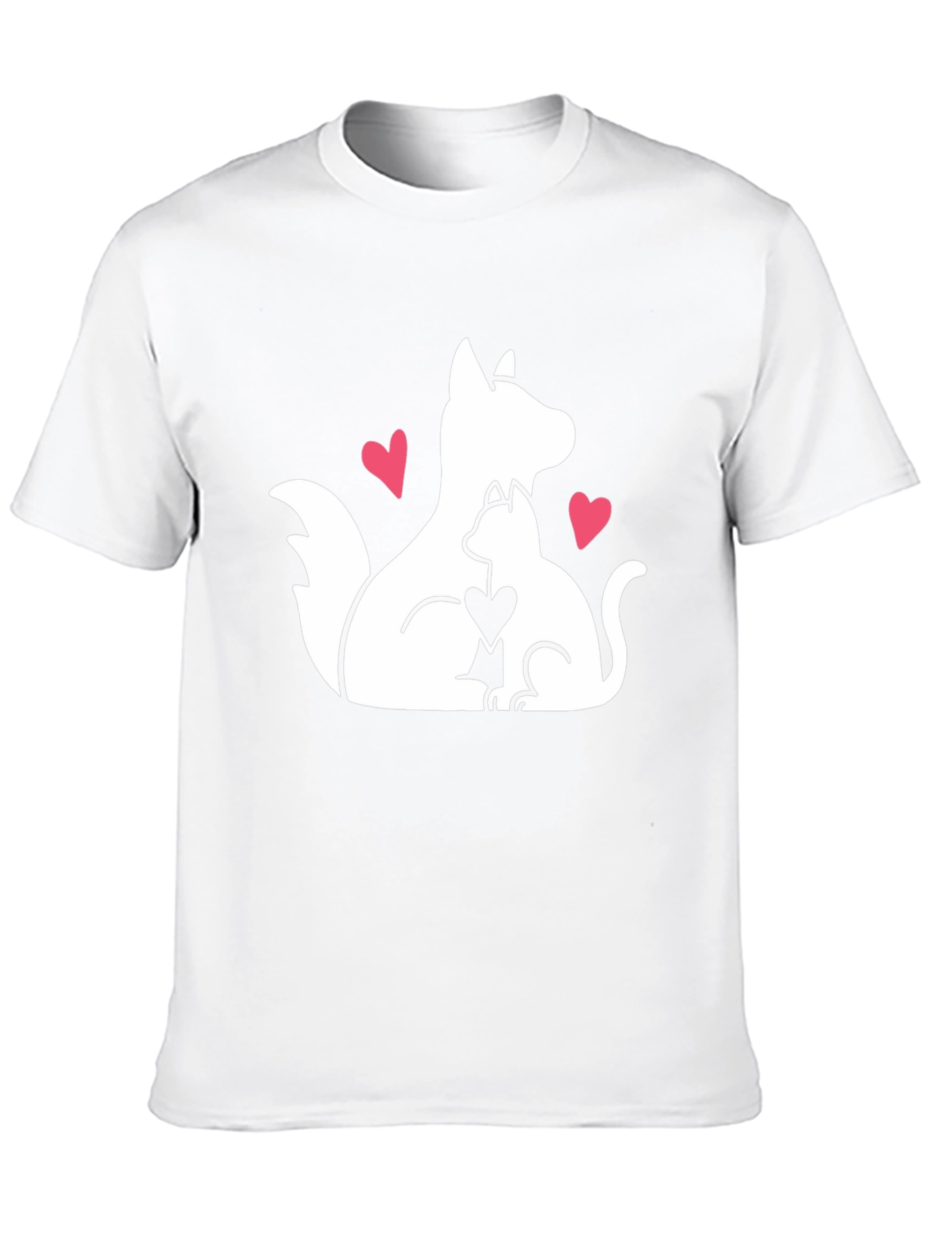 Dog & Cat Love Graphic T-Shirt