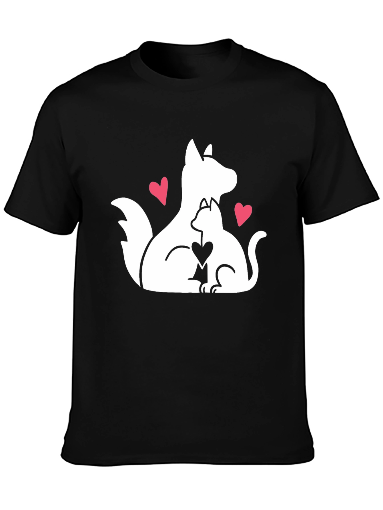 Dog & Cat Love Graphic T-Shirt