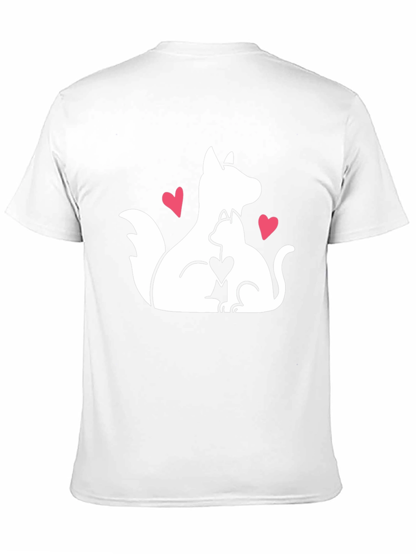 Dog & Cat Love Graphic T-Shirt