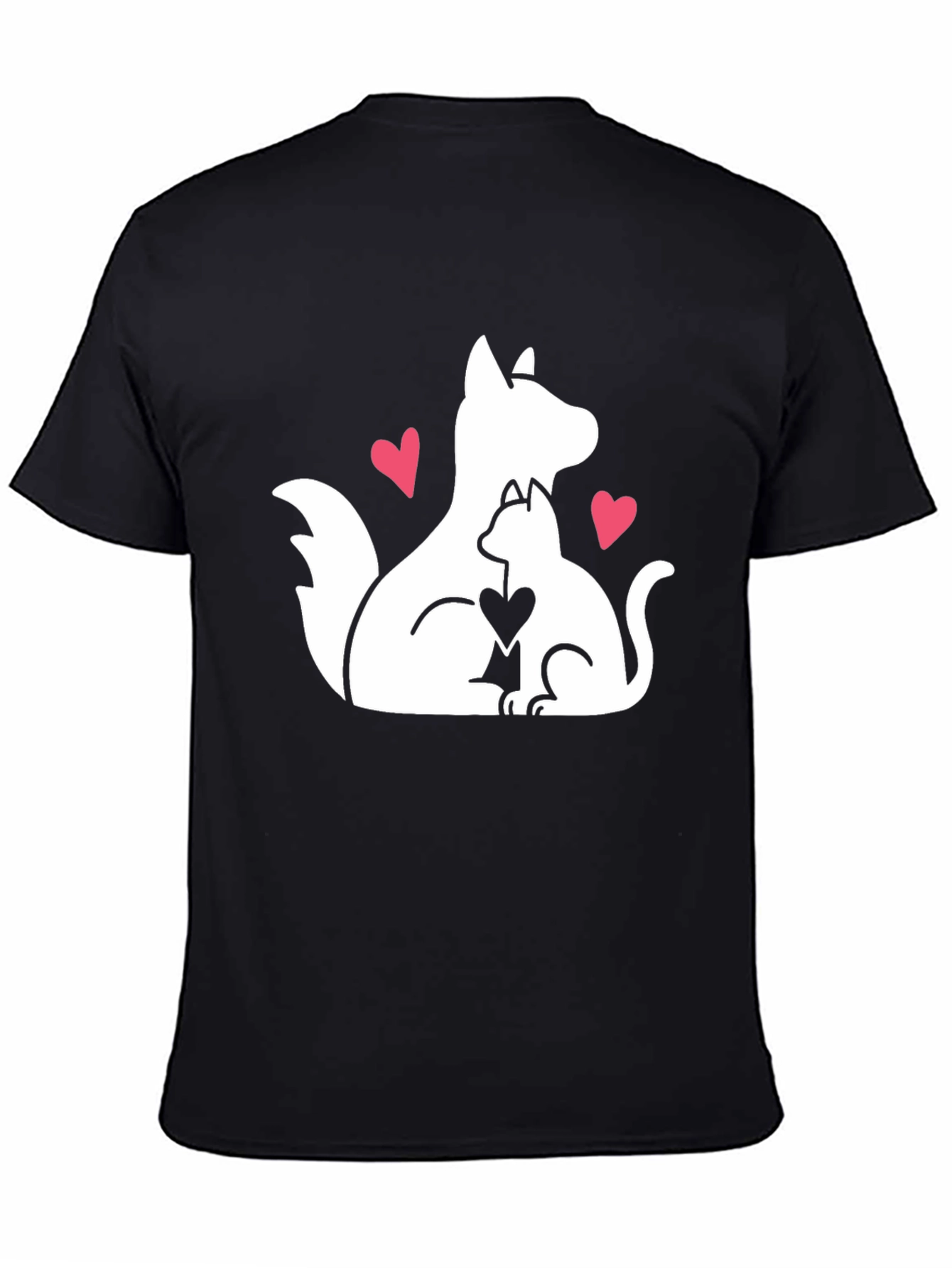 Dog & Cat Love Graphic T-Shirt