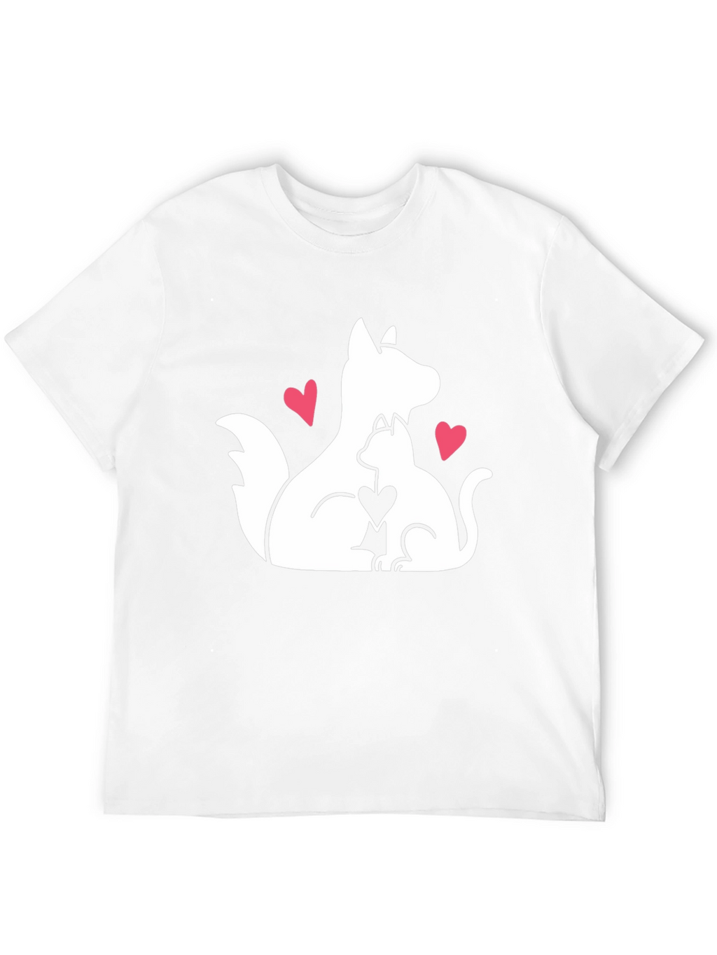 Dog & Cat Love Graphic T-Shirt