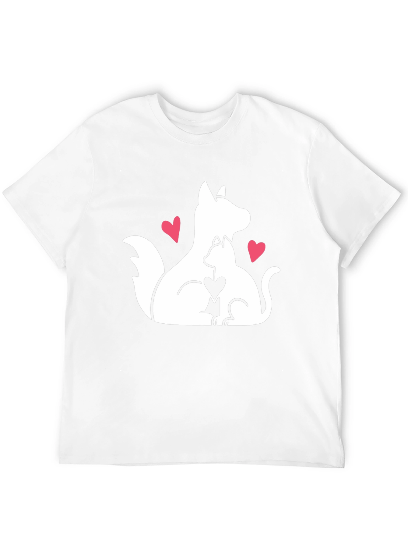 Dog & Cat Love Graphic T-Shirt