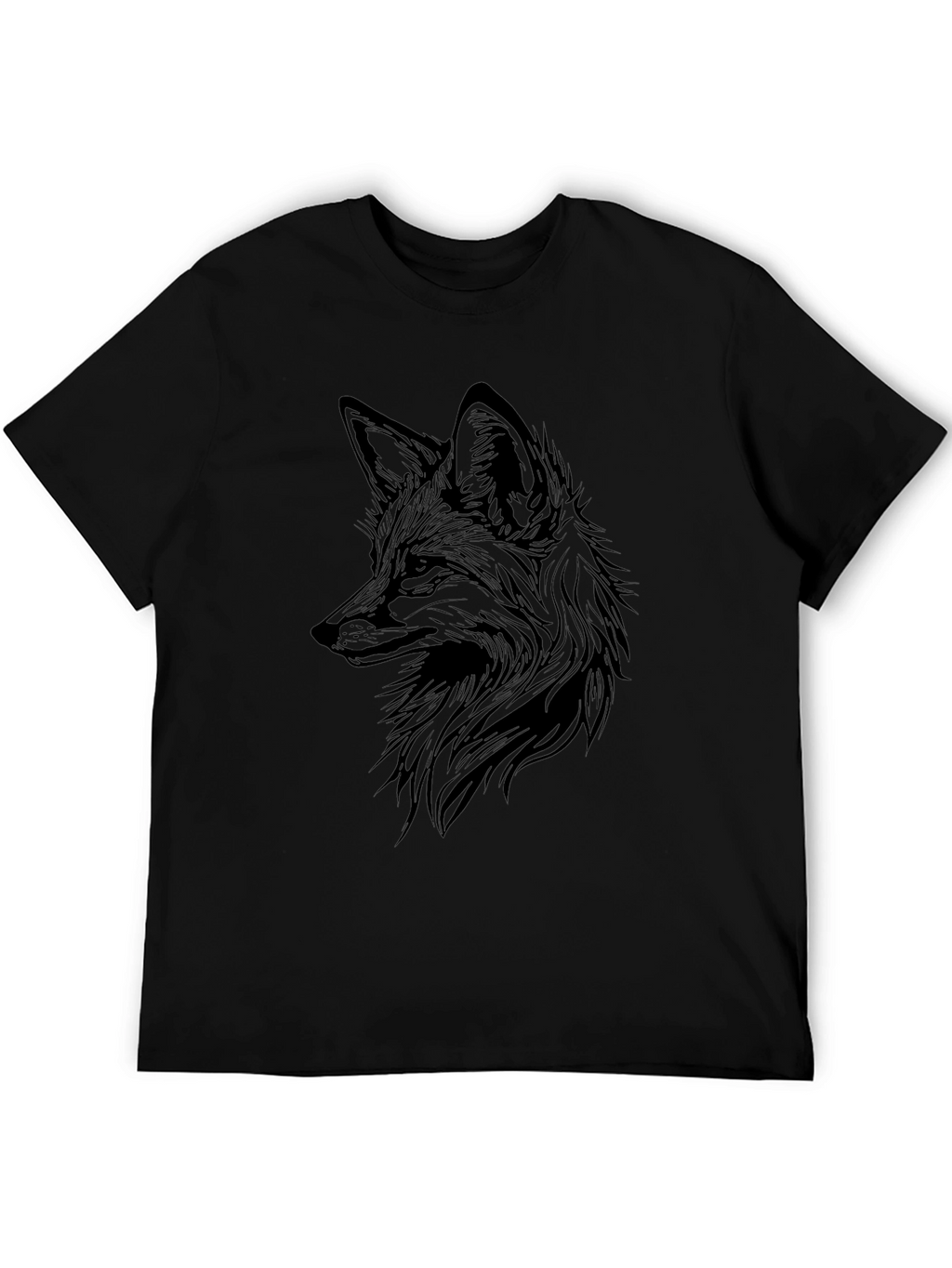 Mens Black Fox Graphic T-Shirt