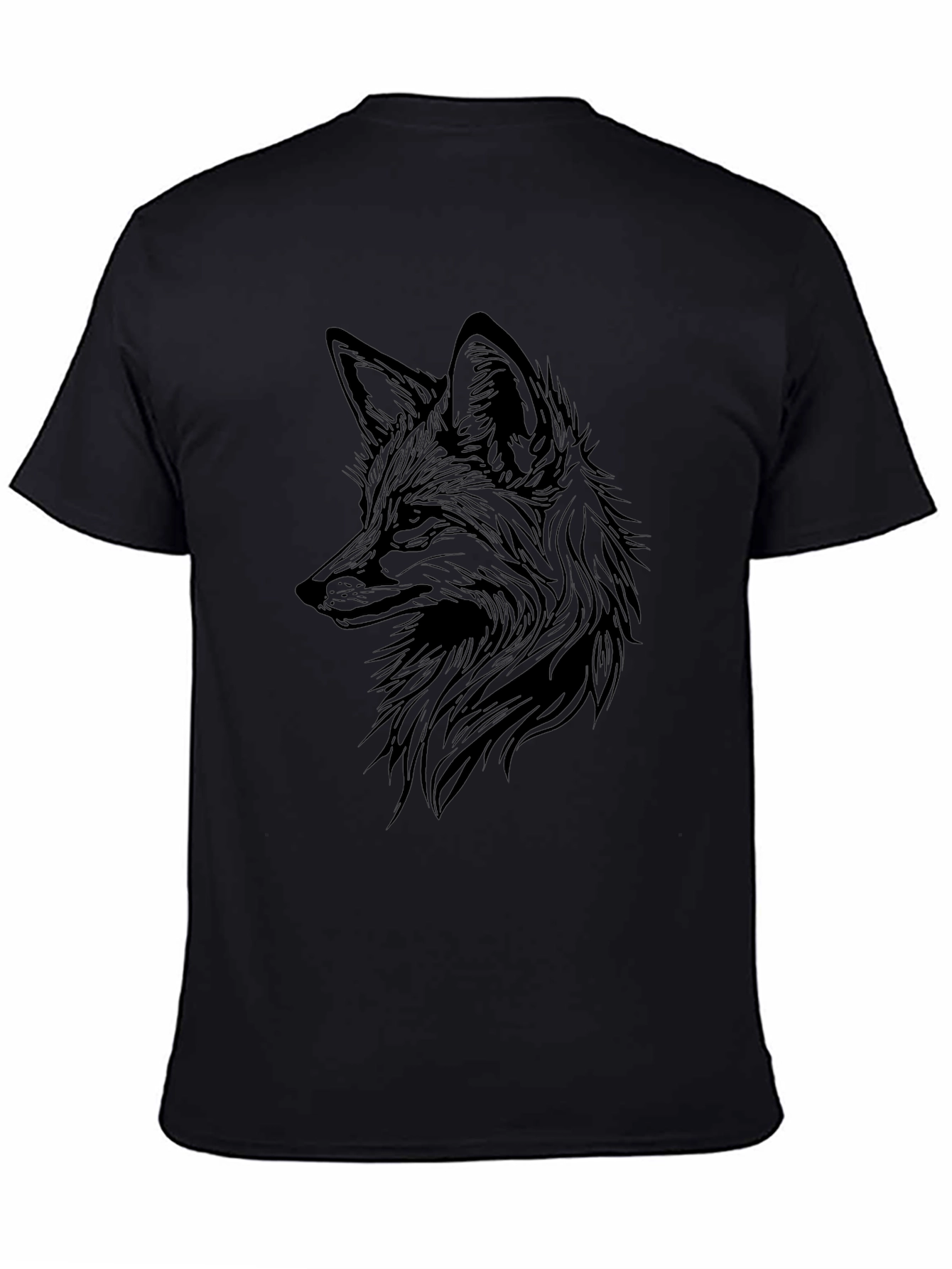 Mens Black Fox Graphic T-Shirt