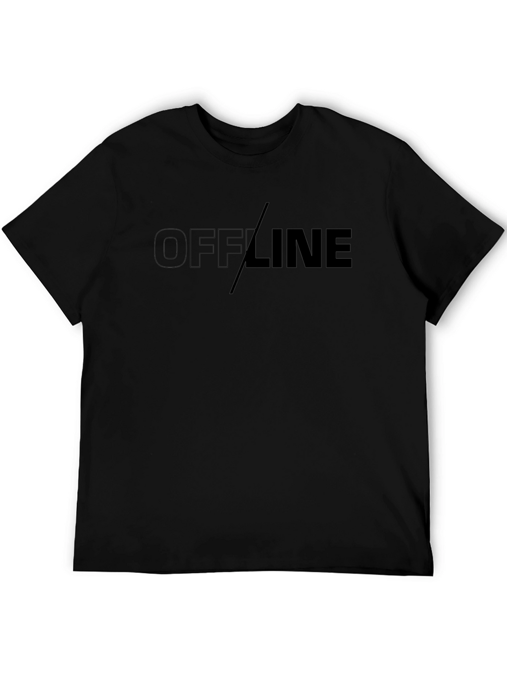 Offline Graphic T-Shirt - Black Casual Tee