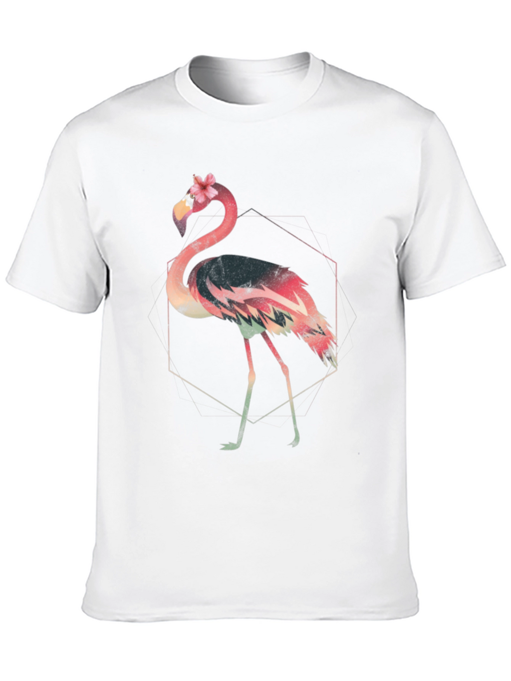 Flamingo Graphic Tee - Stylish Black T-Shirt