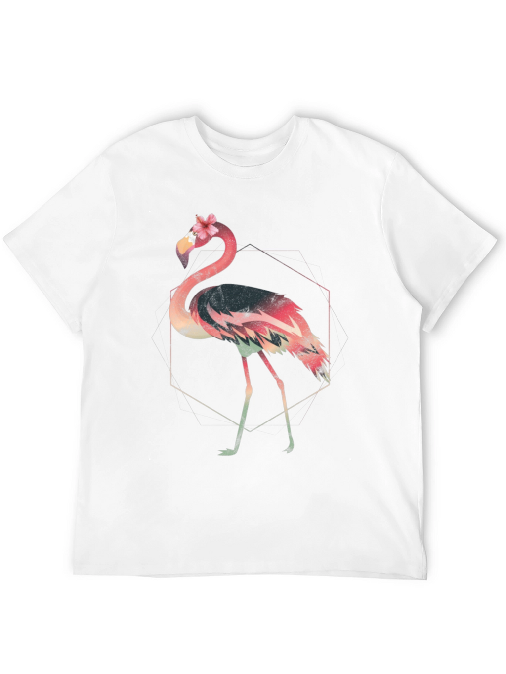 Flamingo Graphic Tee - Stylish Black T-Shirt