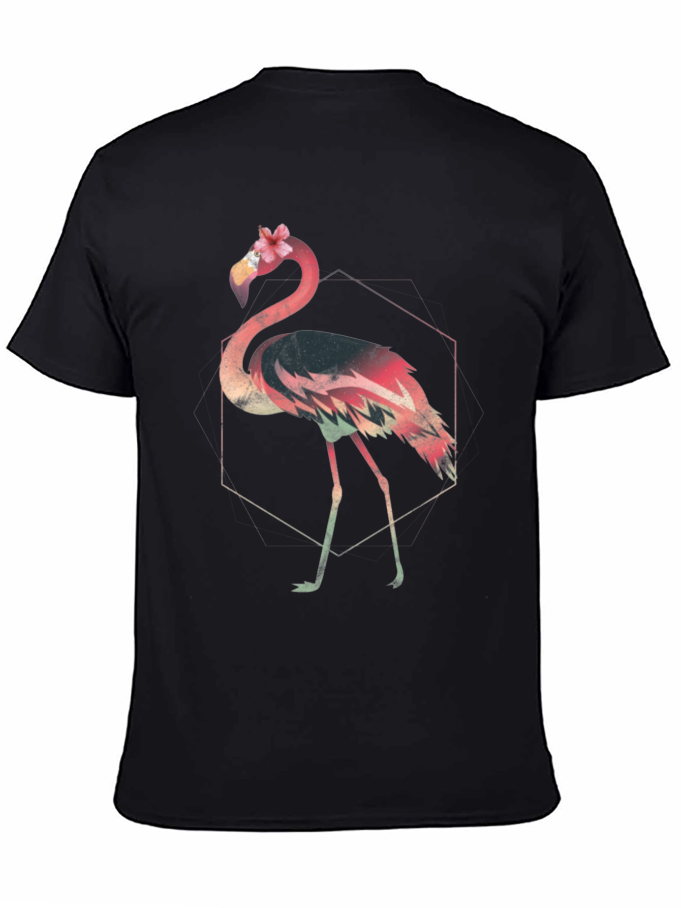 Flamingo Graphic Tee - Stylish Black T-Shirt