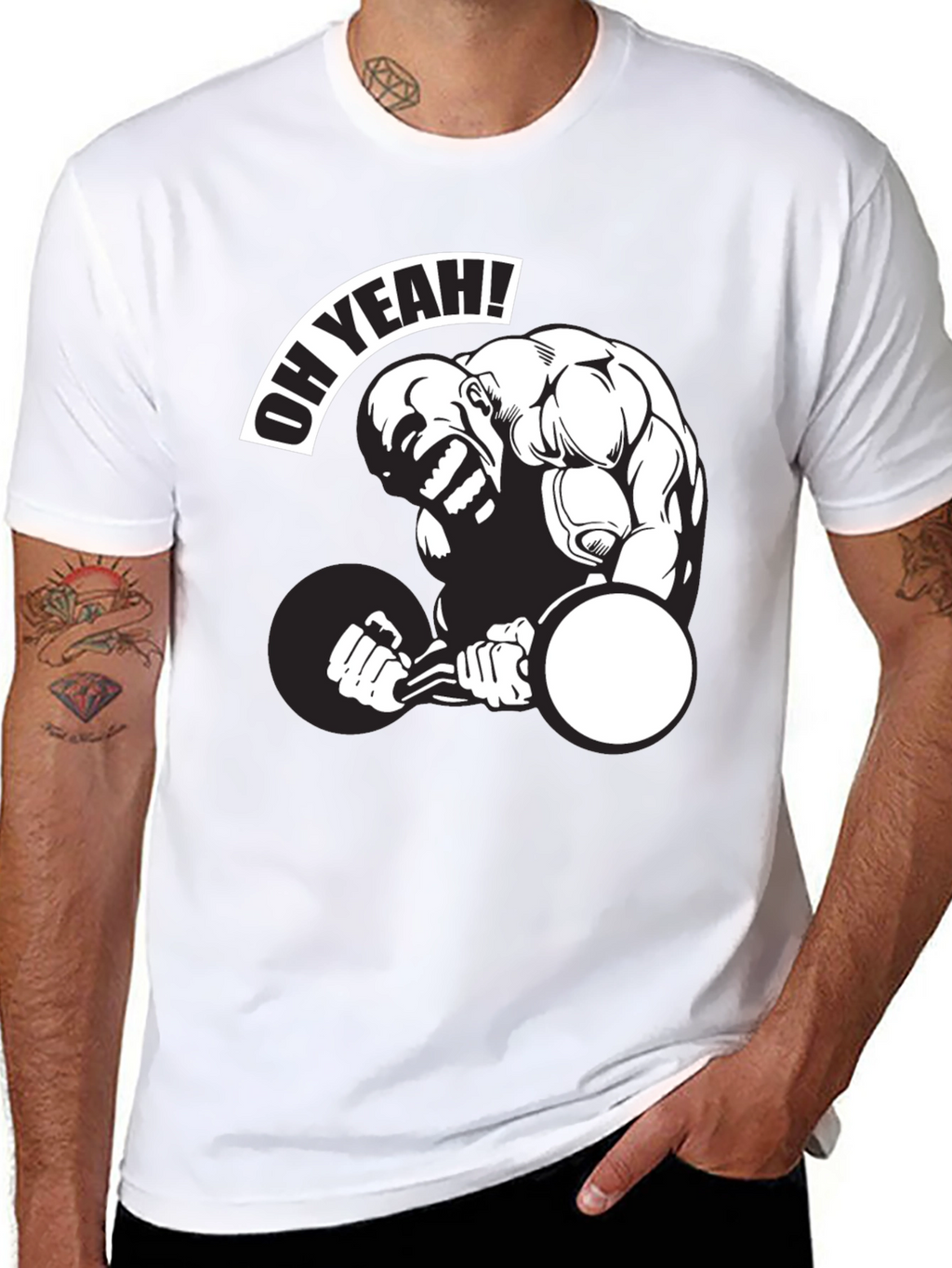 Oh Yeah Weightlifting Graphic T-Shirt