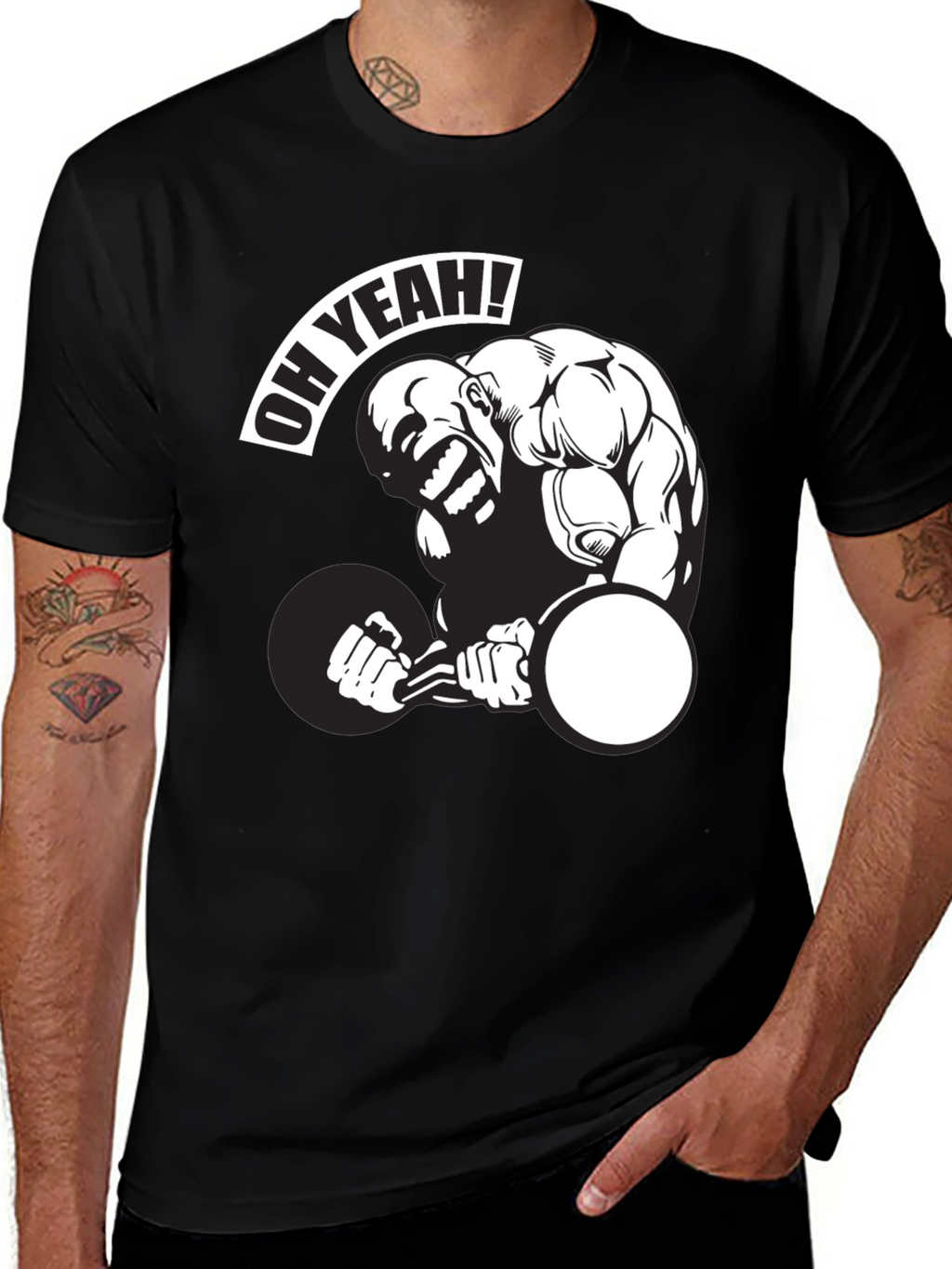 Oh Yeah Weightlifting Graphic T-Shirt