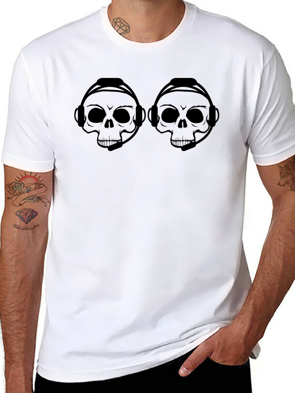 Skull Gamer Headset T-Shirt