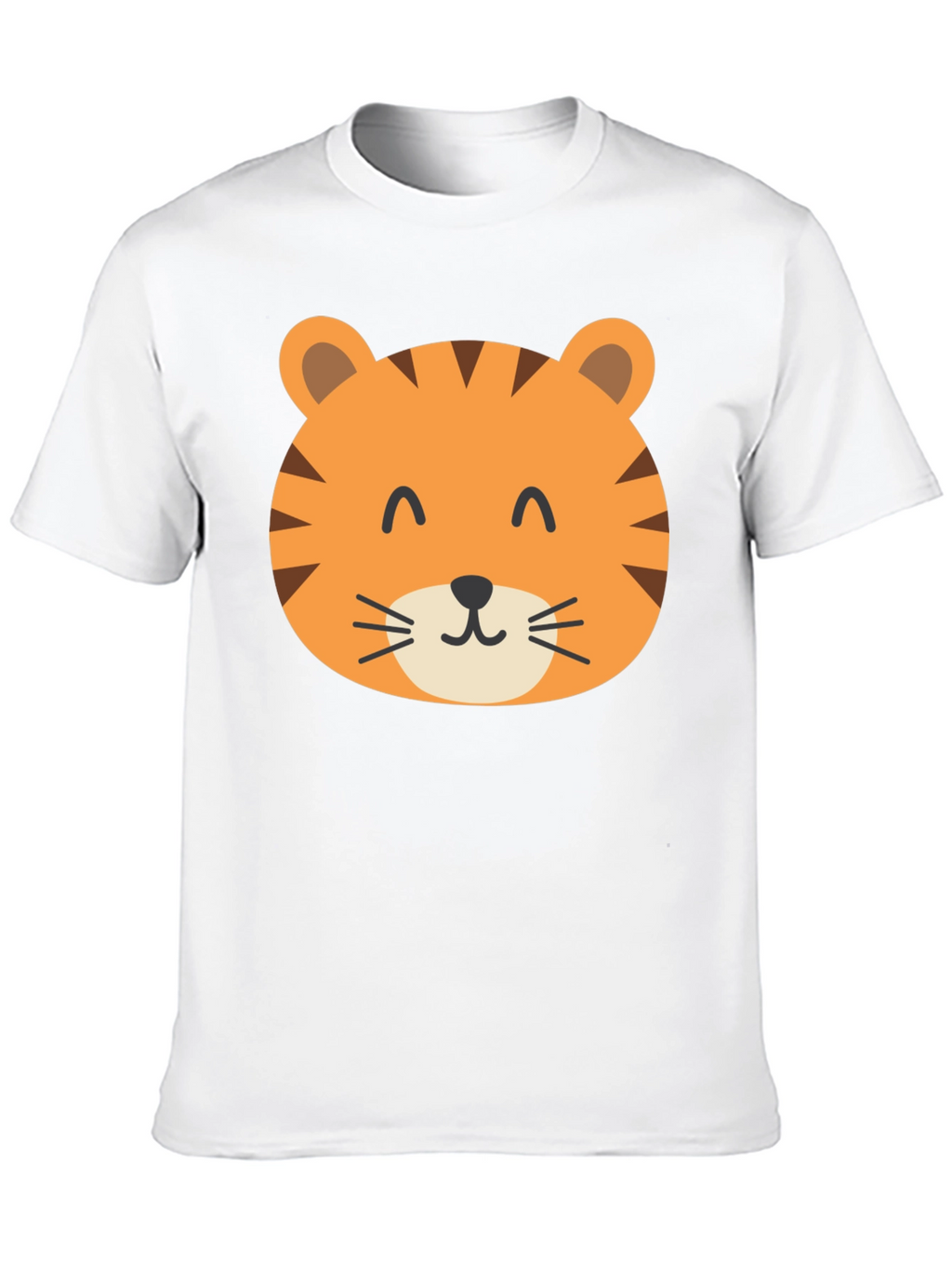 Cute Tiger Graphic Black T-Shirt