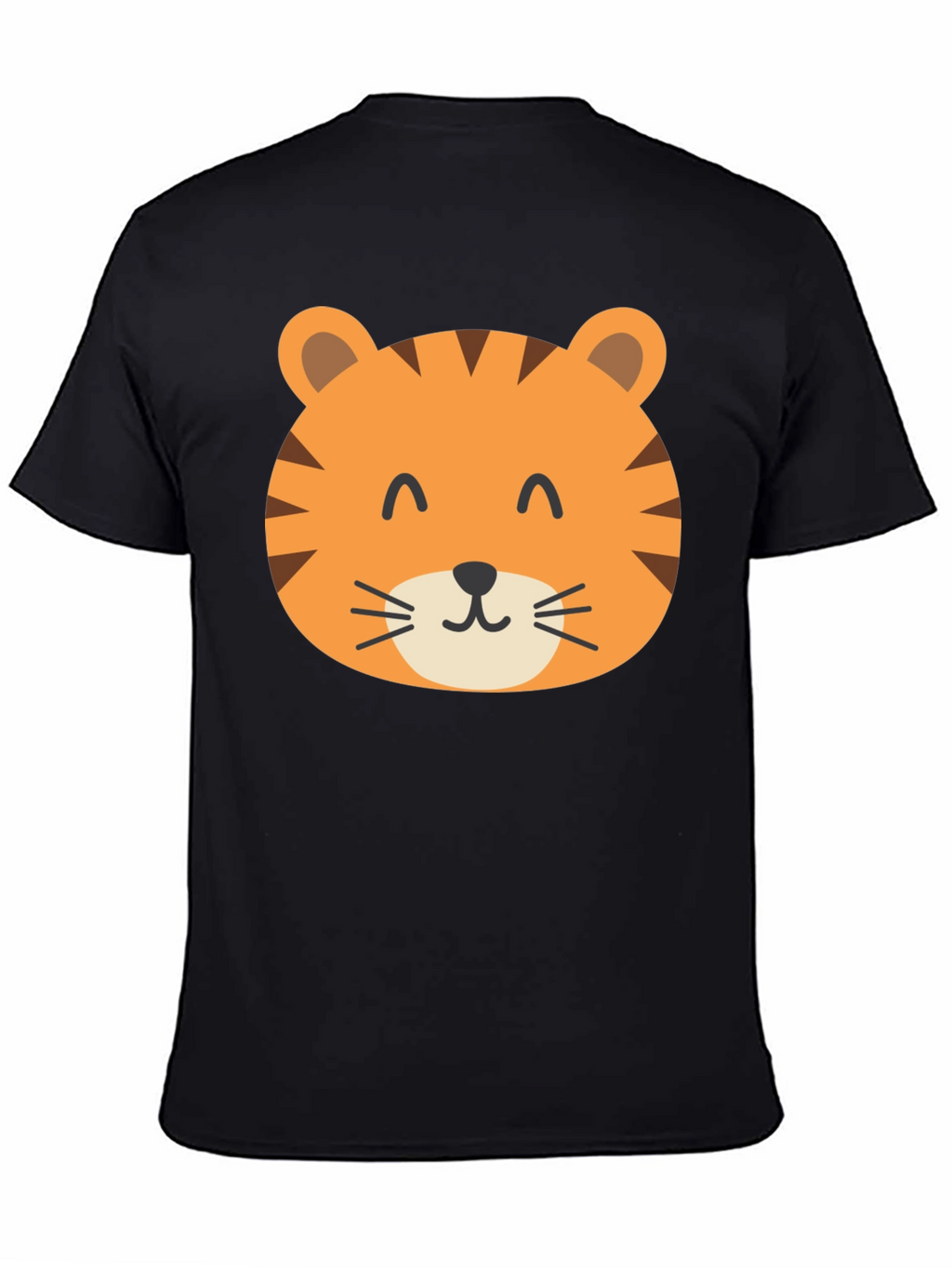 Cute Tiger Graphic Black T-Shirt