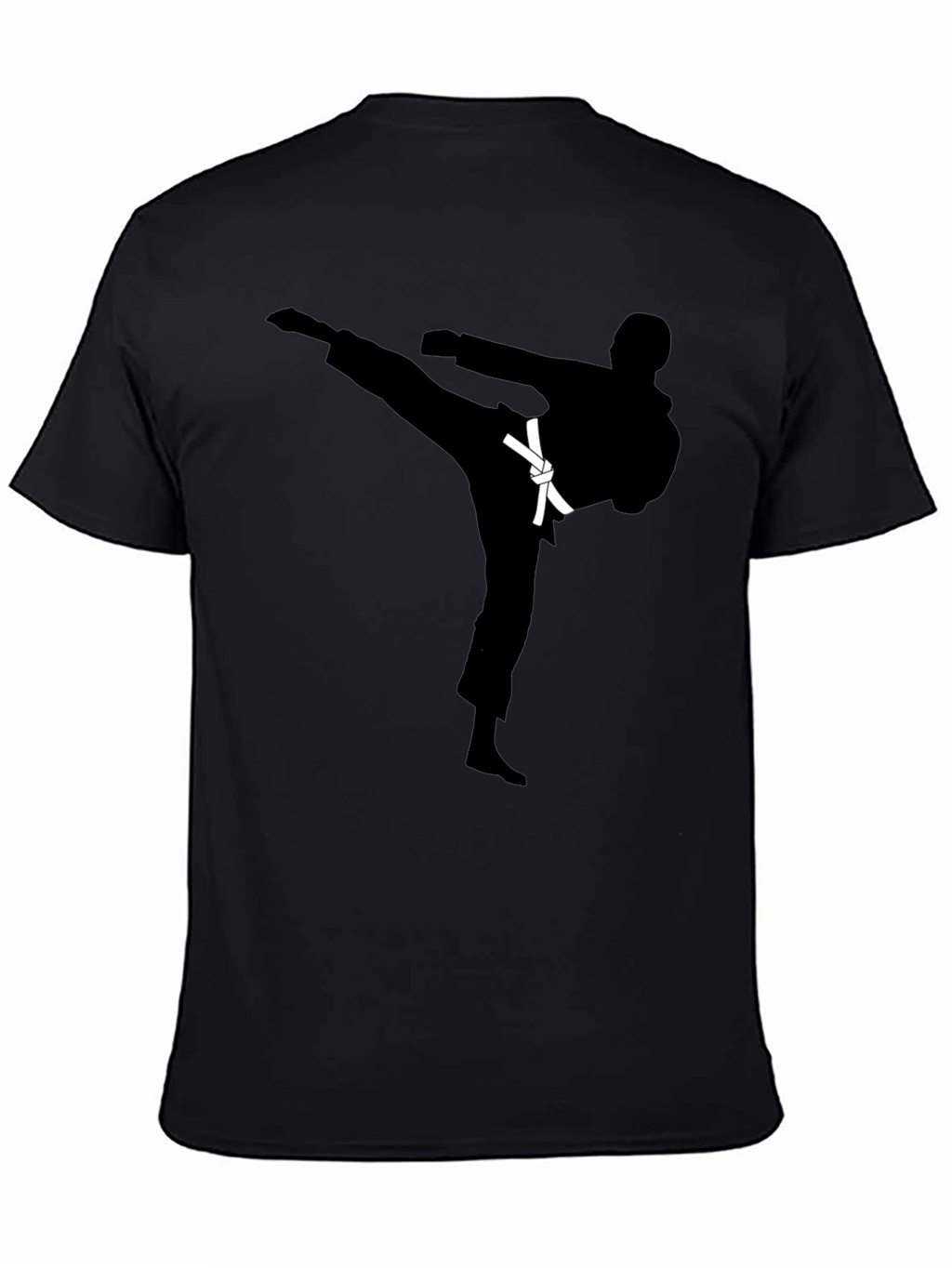 Karate Kick Graphic Black T-Shirt