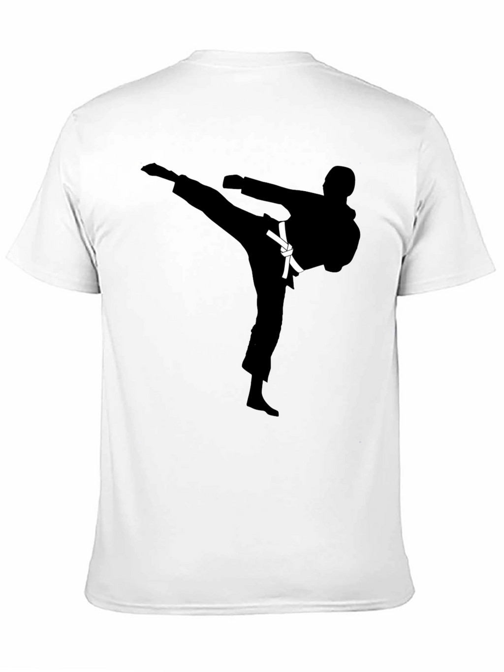 Karate Kick Graphic Black T-Shirt