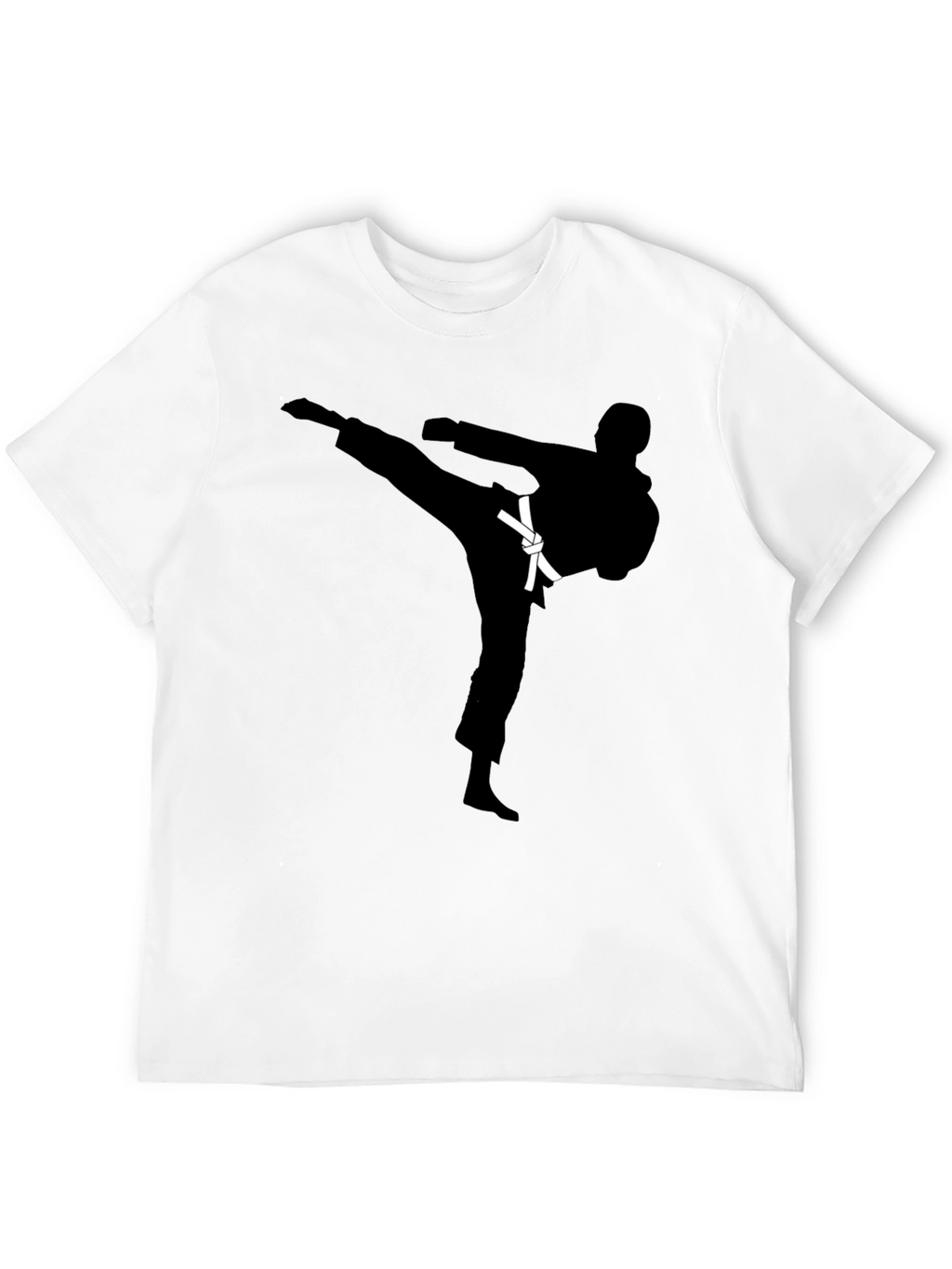 Karate Kick Graphic Black T-Shirt