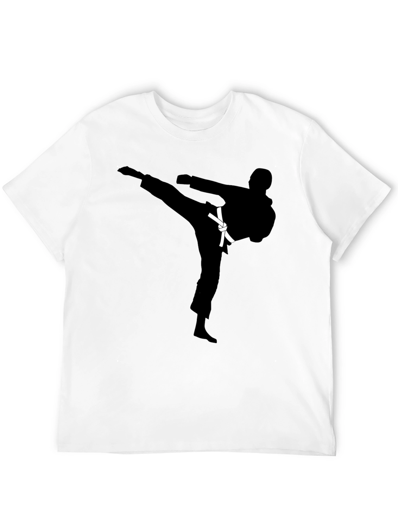 Karate Kick Graphic Black T-Shirt