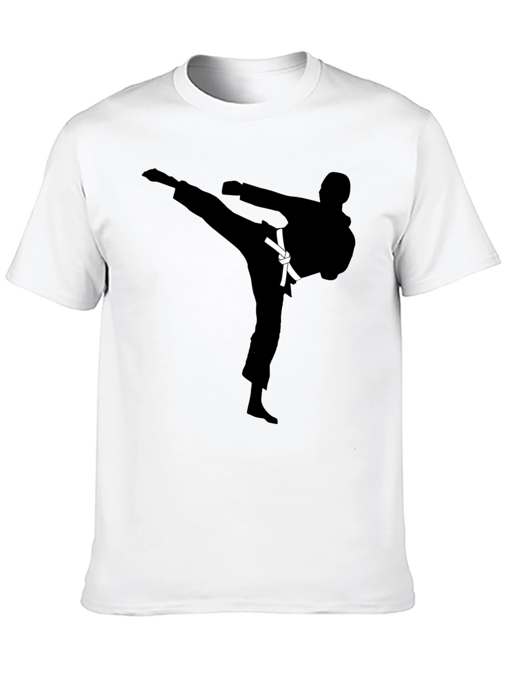 Karate Kick Graphic Black T-Shirt