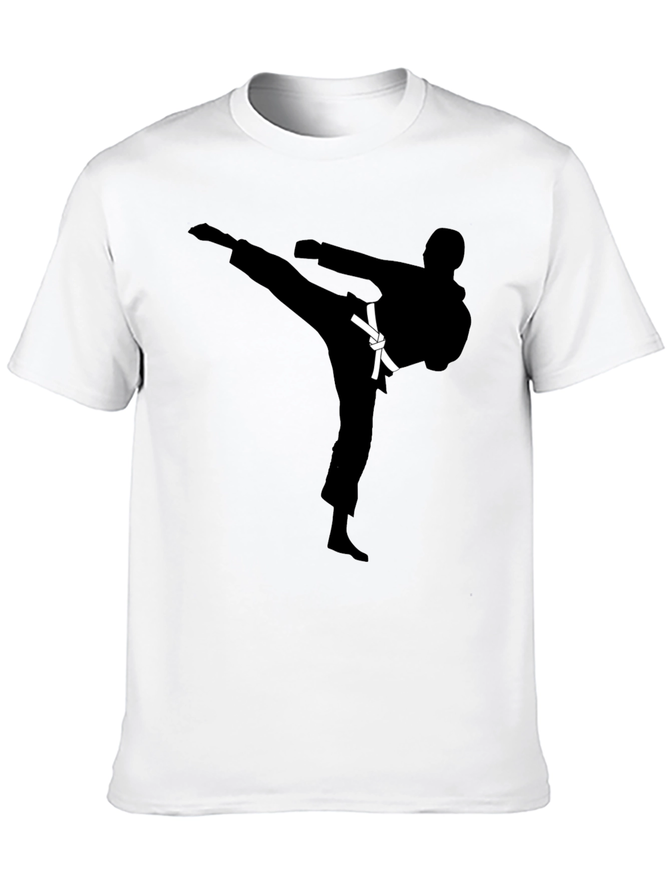 Karate Kick Graphic Black T-Shirt