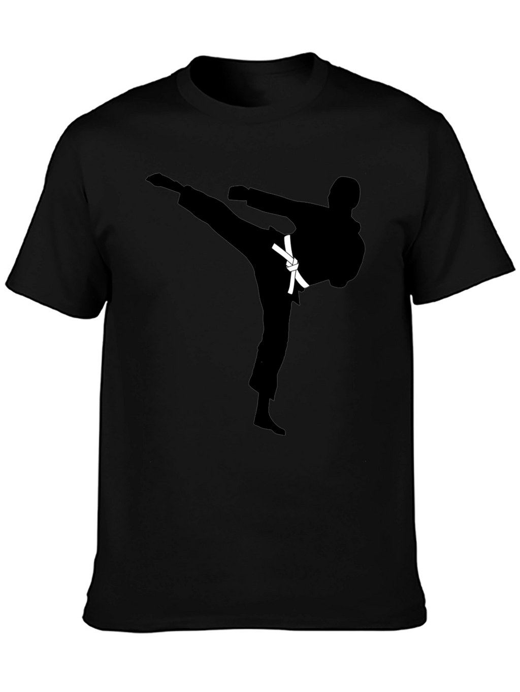 Karate Kick Graphic Black T-Shirt