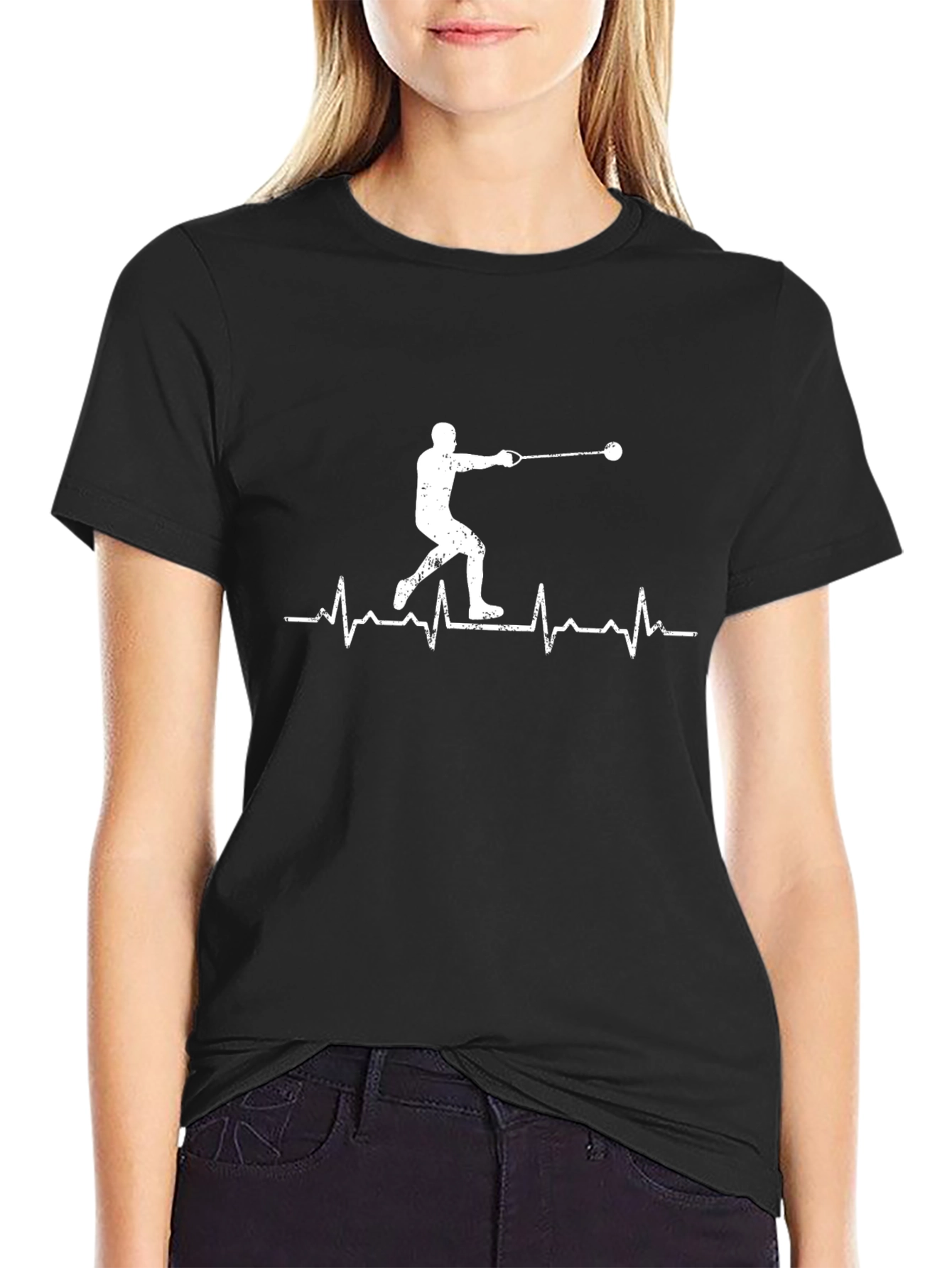 Hammer Throw Heartbeat T-Shirt - Track & Field Tee