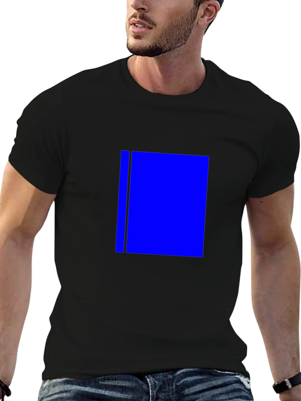 Blue Block Tee - Modern Style