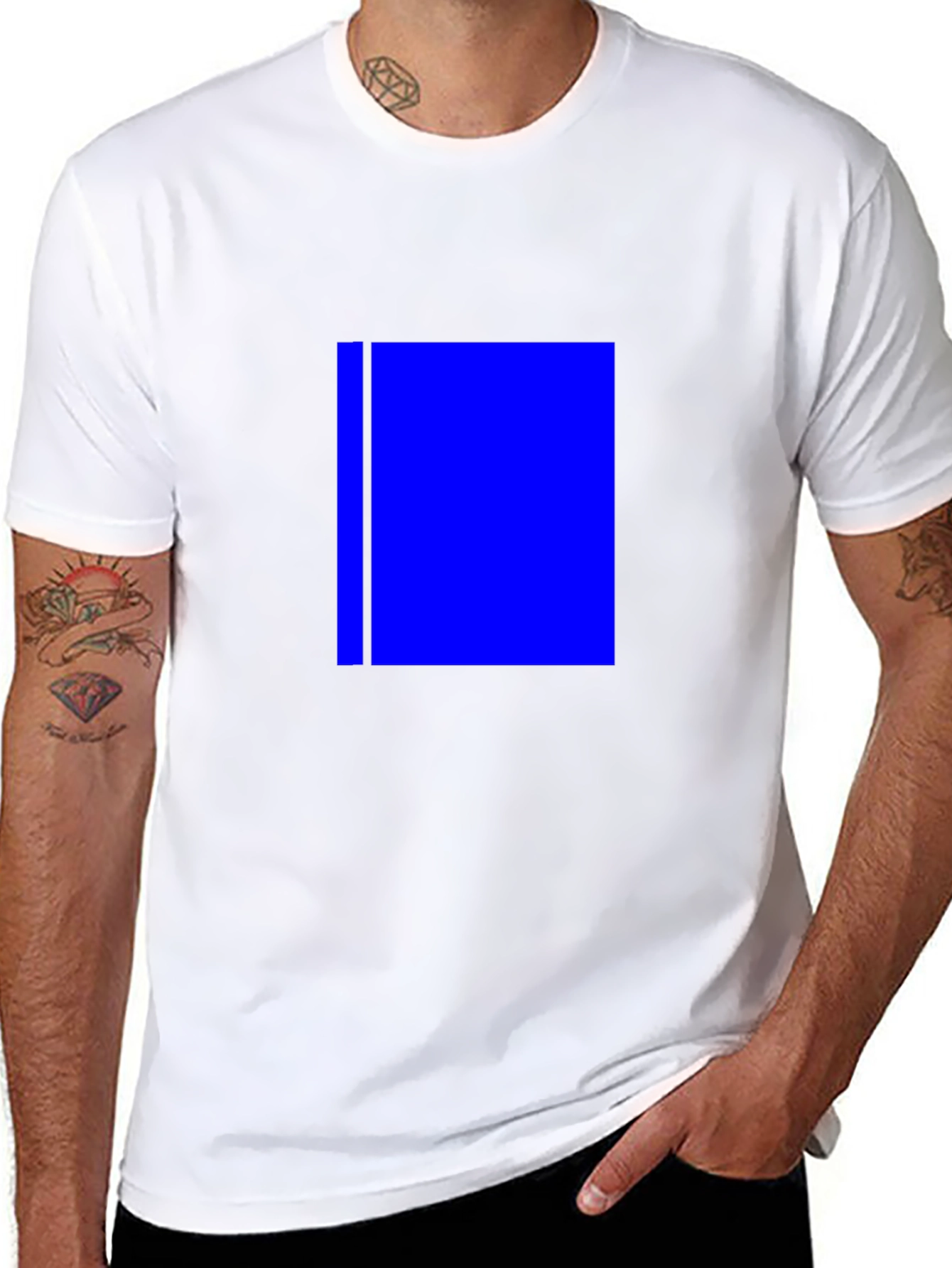 Blue Block Tee - Modern Style
