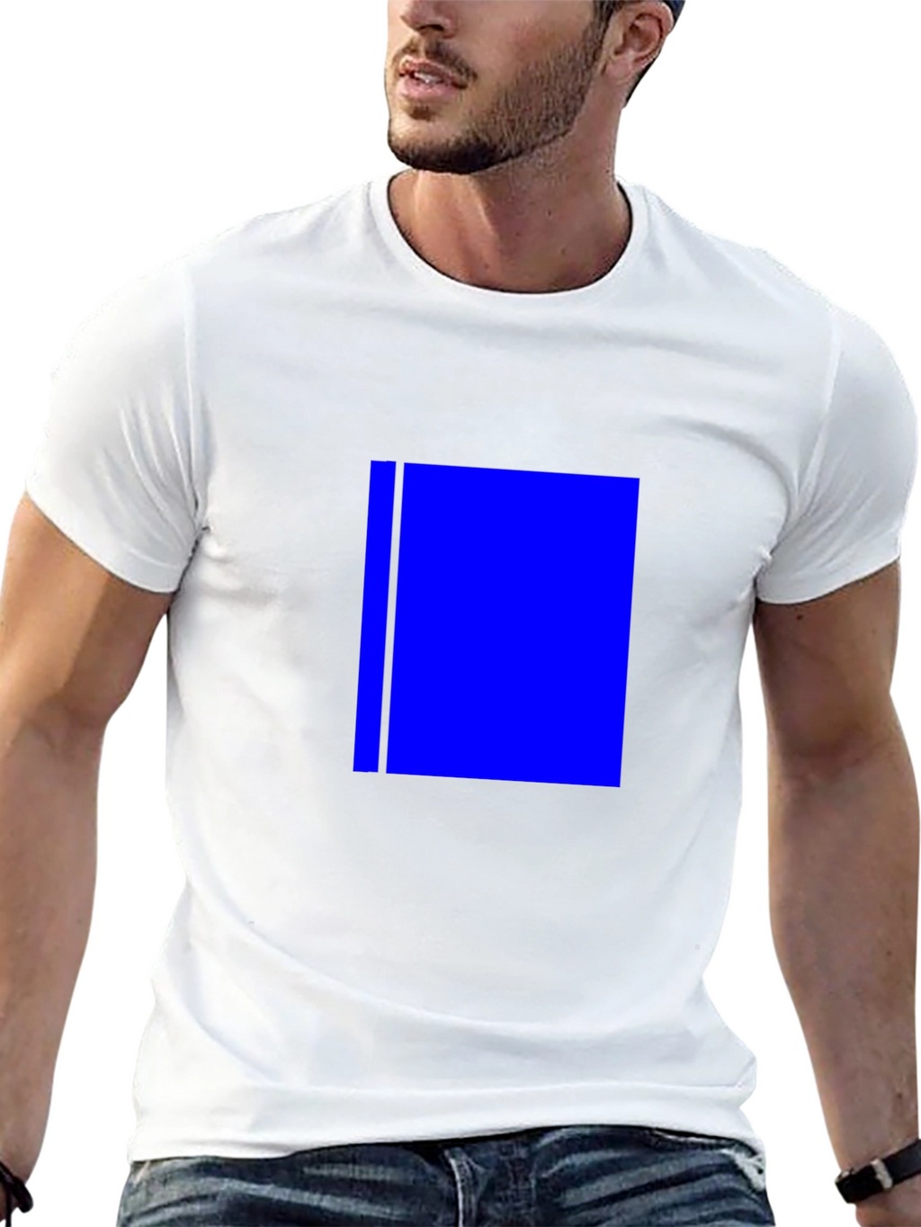 Blue Block Tee - Modern Style