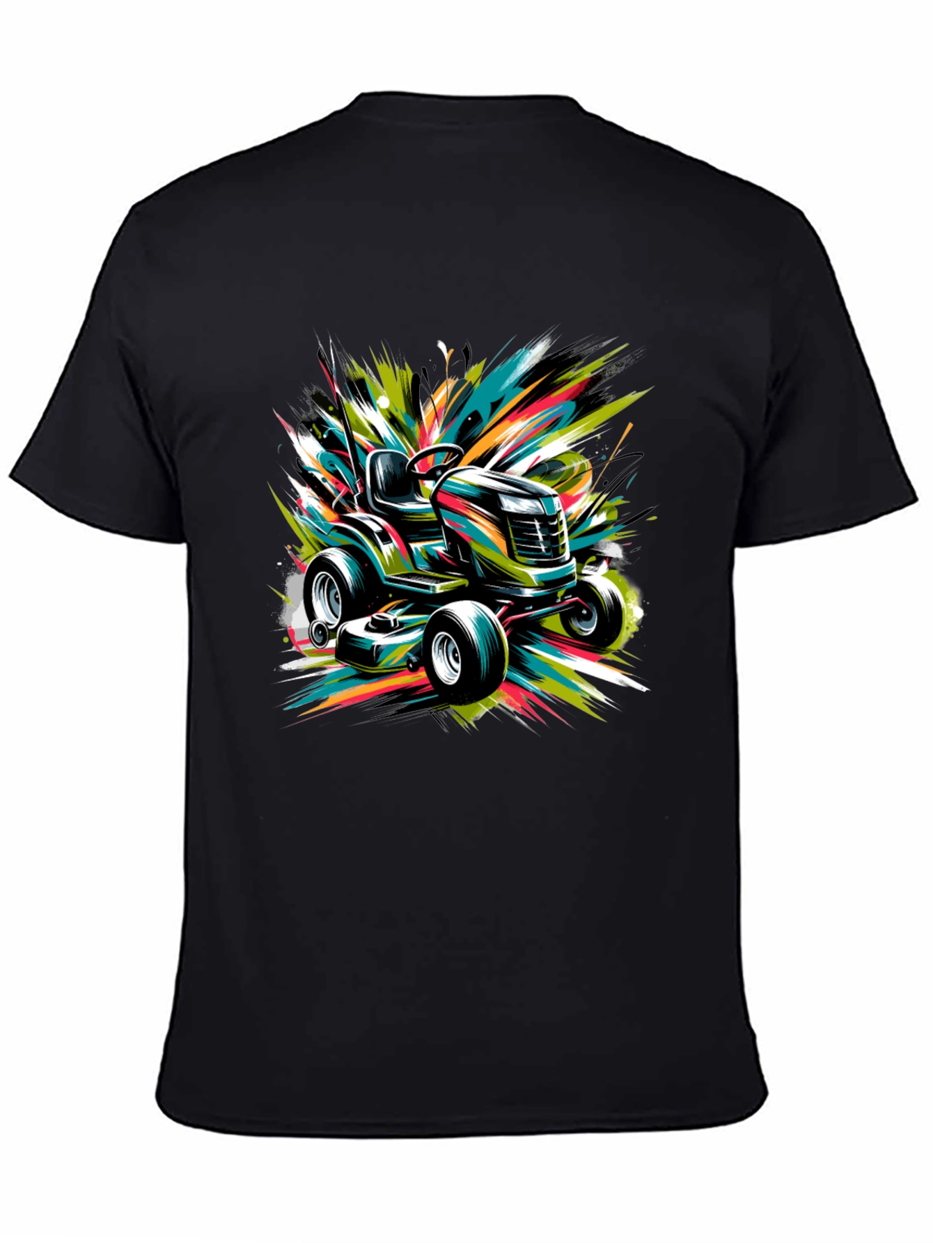 Vibrant Lawn Mower Graphic Tee
