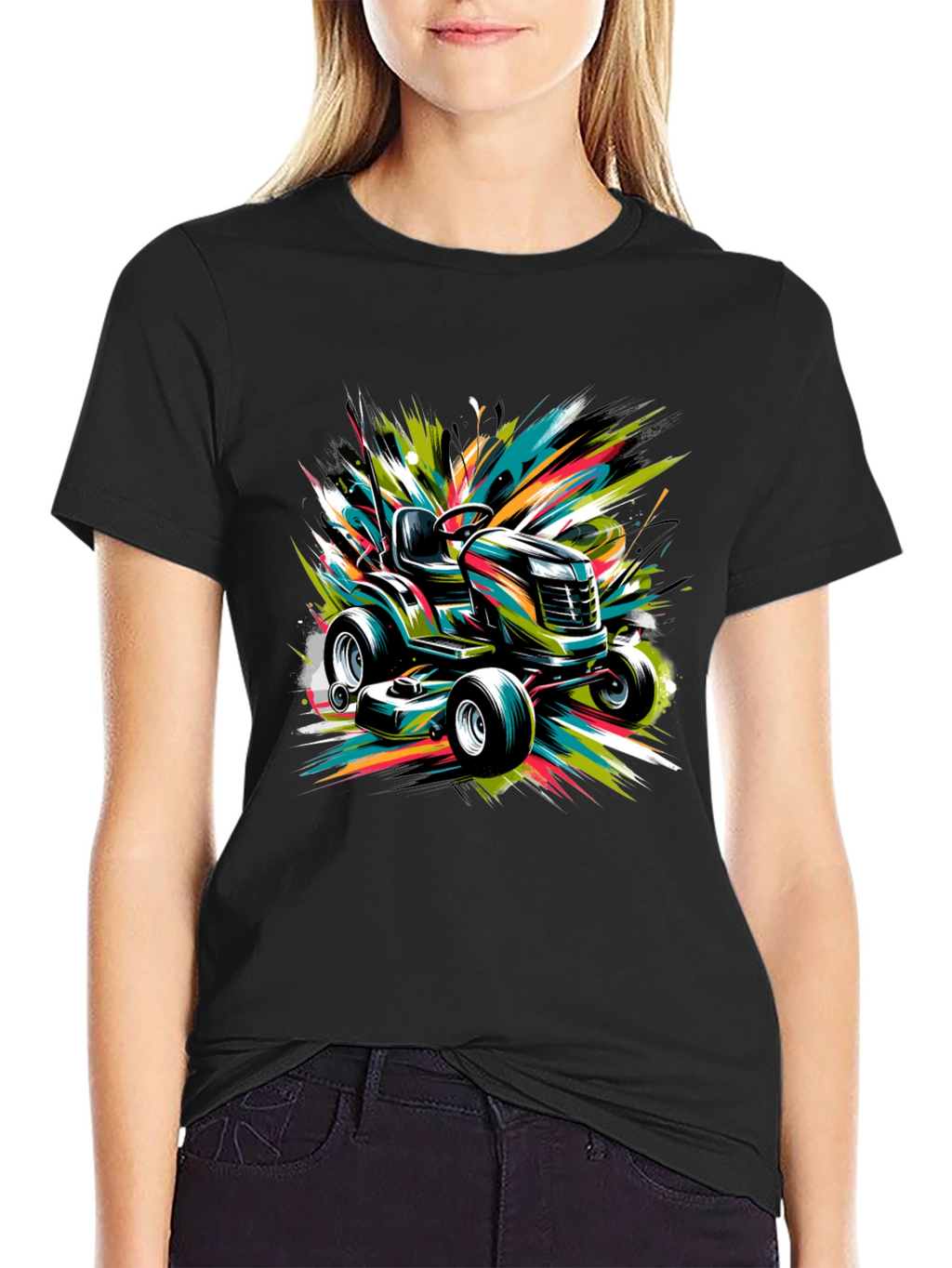 Vibrant Lawn Mower Graphic Tee