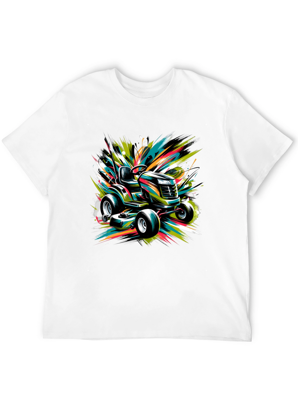 Vibrant Lawn Mower Graphic Tee