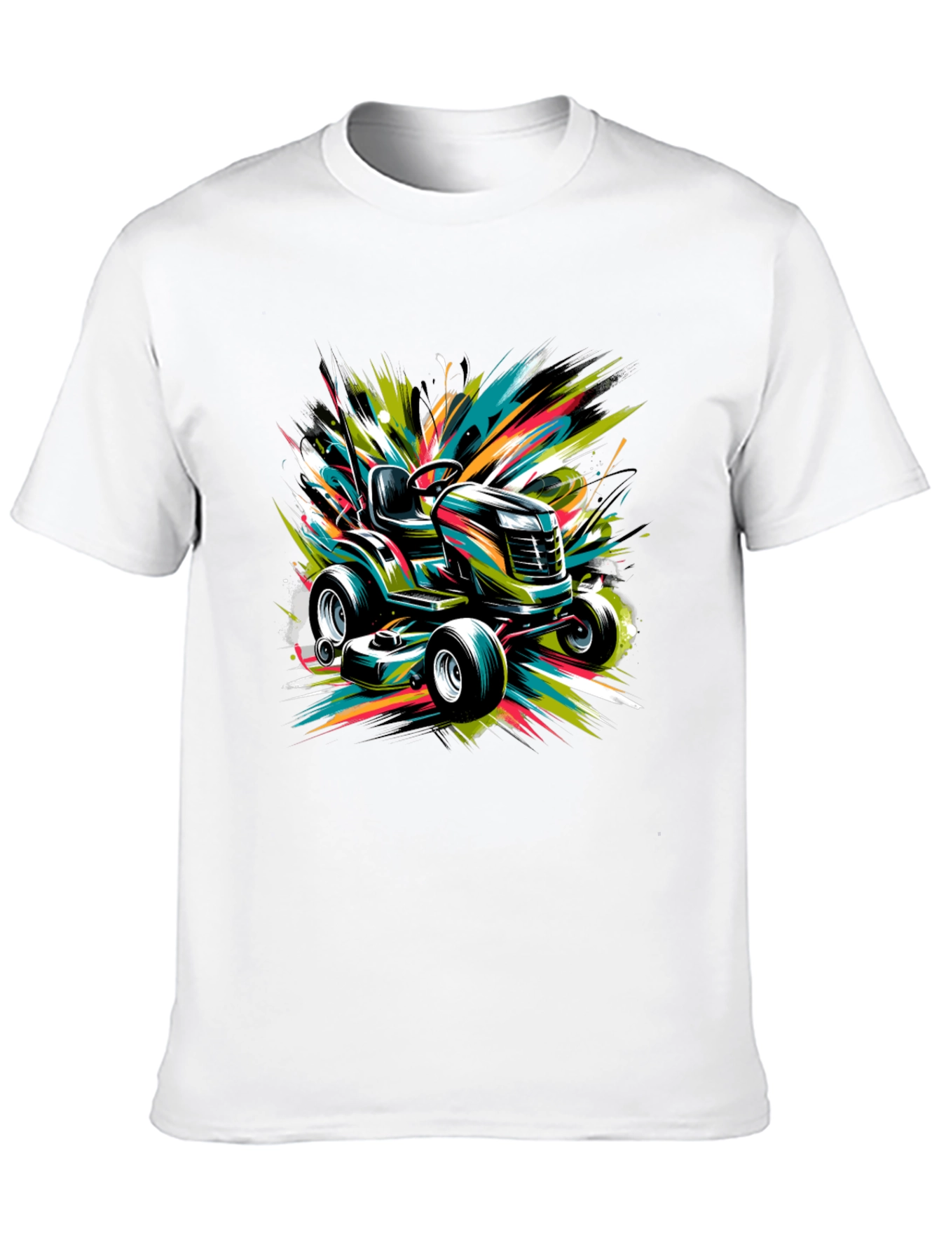 Vibrant Lawn Mower Graphic Tee