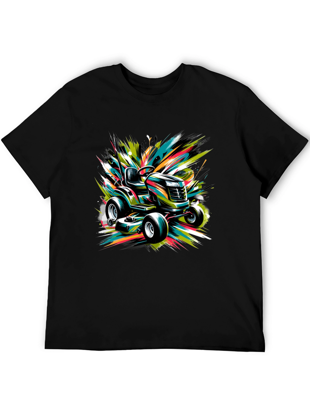 Vibrant Lawn Mower Graphic Tee