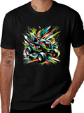 Vibrant Lawn Mower Graphic Tee