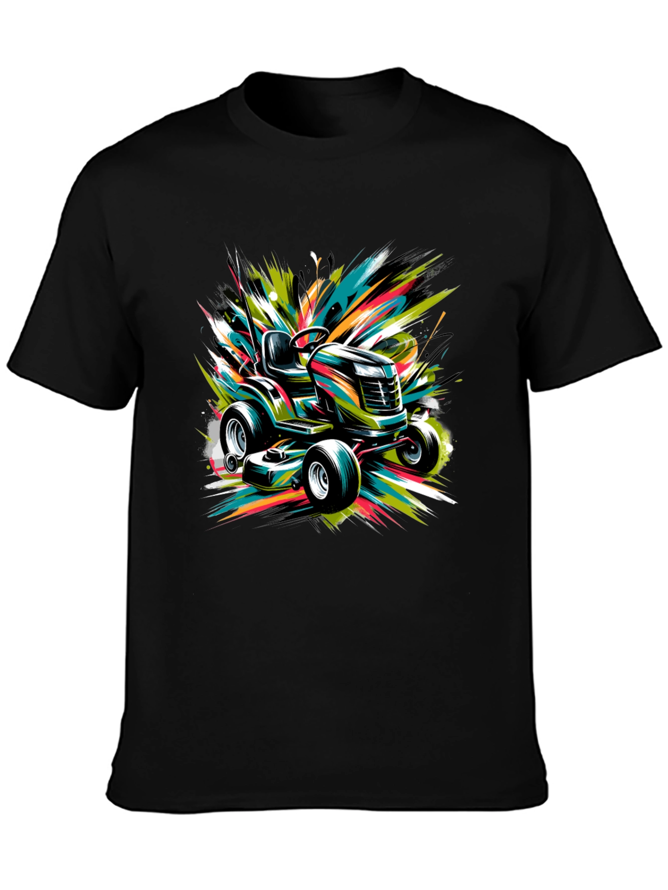 Vibrant Lawn Mower Graphic Tee