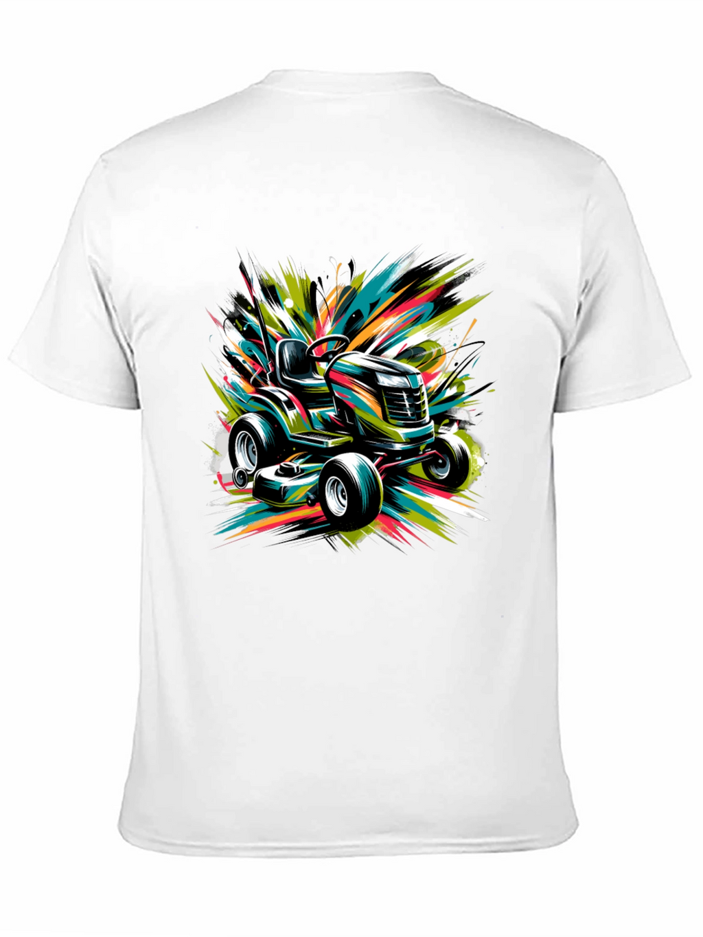 Vibrant Lawn Mower Graphic Tee