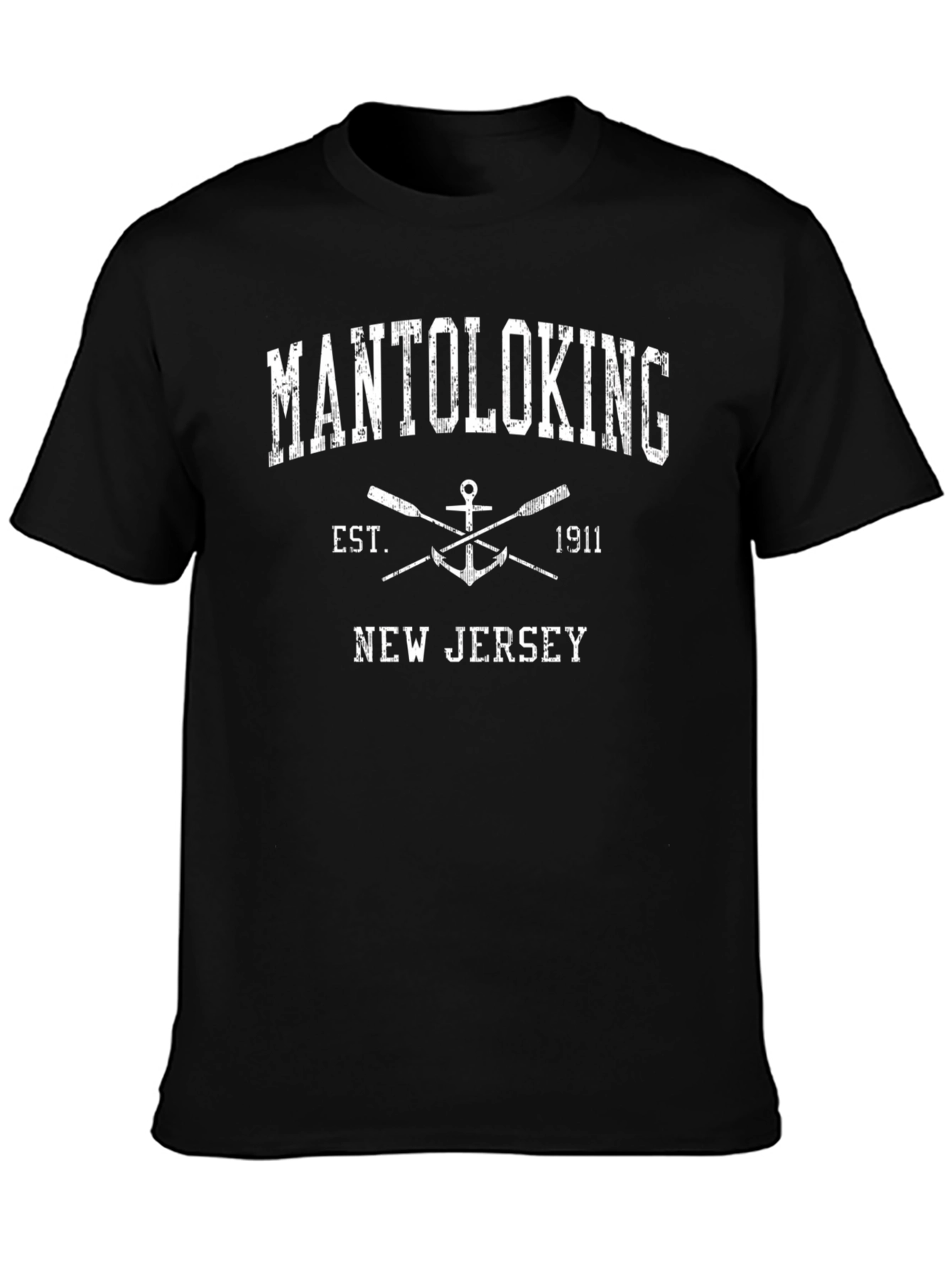 Mantoloking New Jersey T-Shirt Anchor Nautical Tee