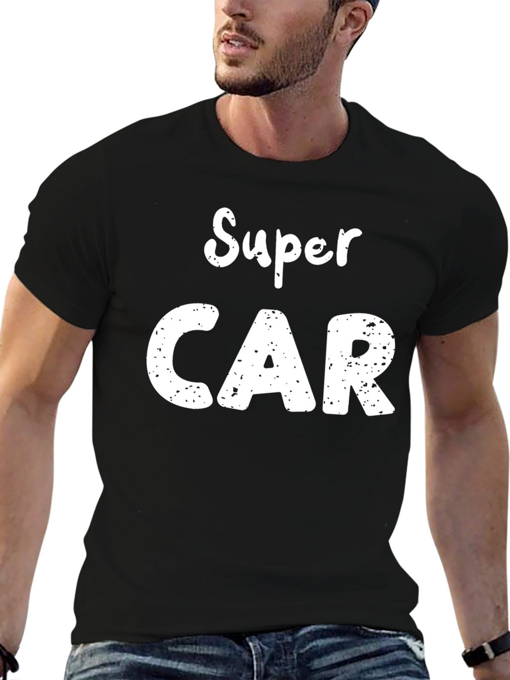 Super Car Graphic T-Shirt - Black
